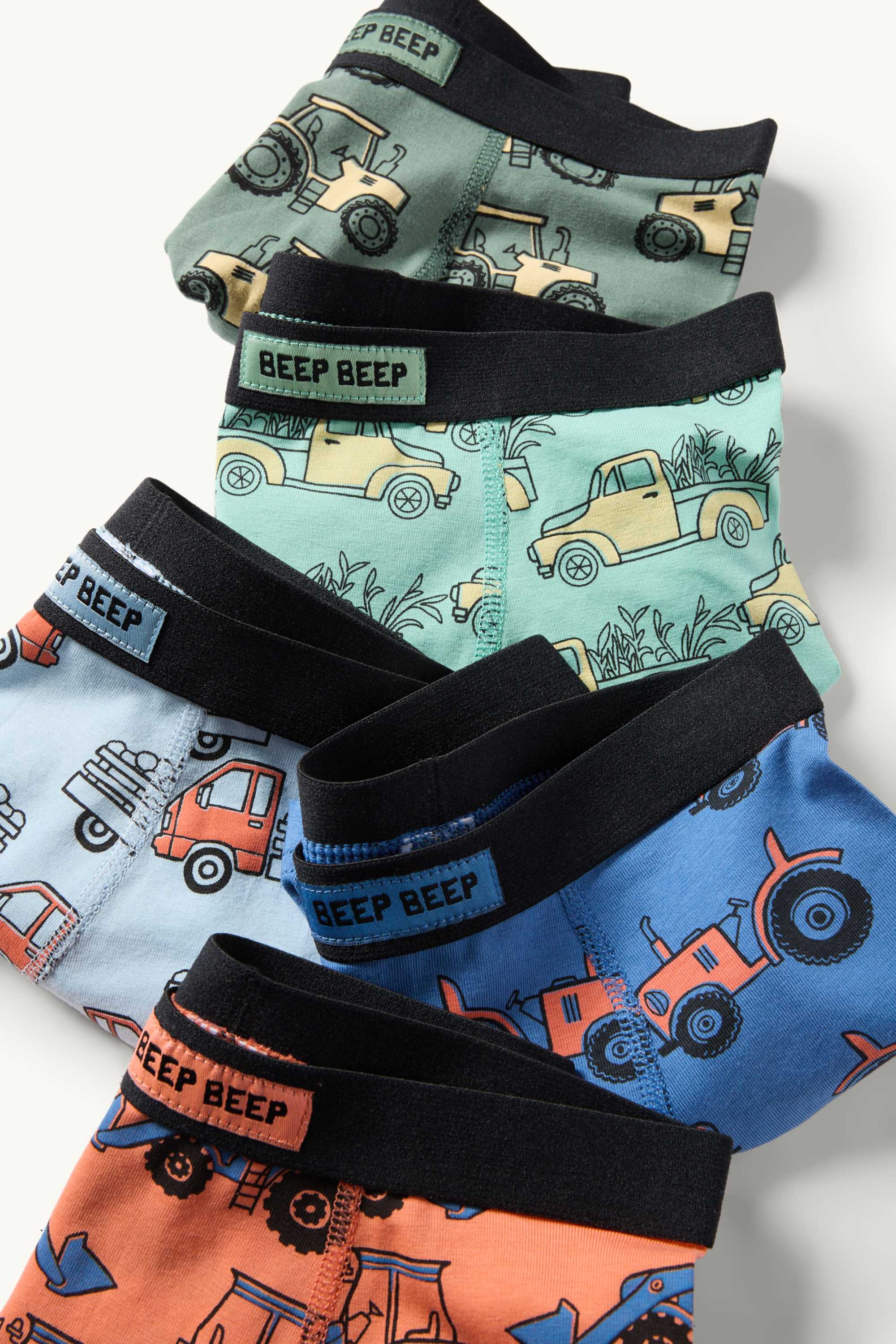 Multipack of 5 - vehicles - boxer shorts light green