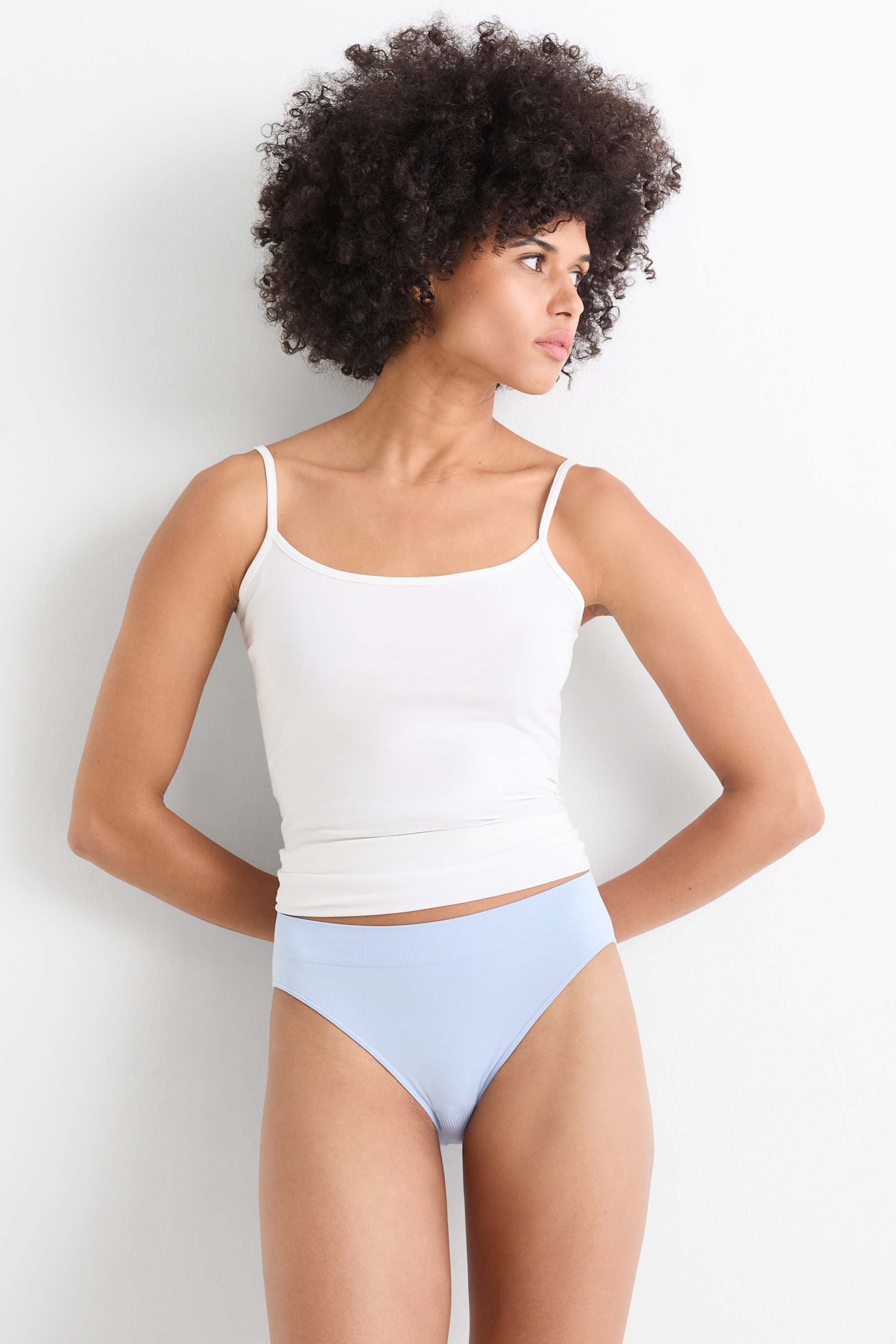Multipack of 3 - briefs - seamless light blue (2)