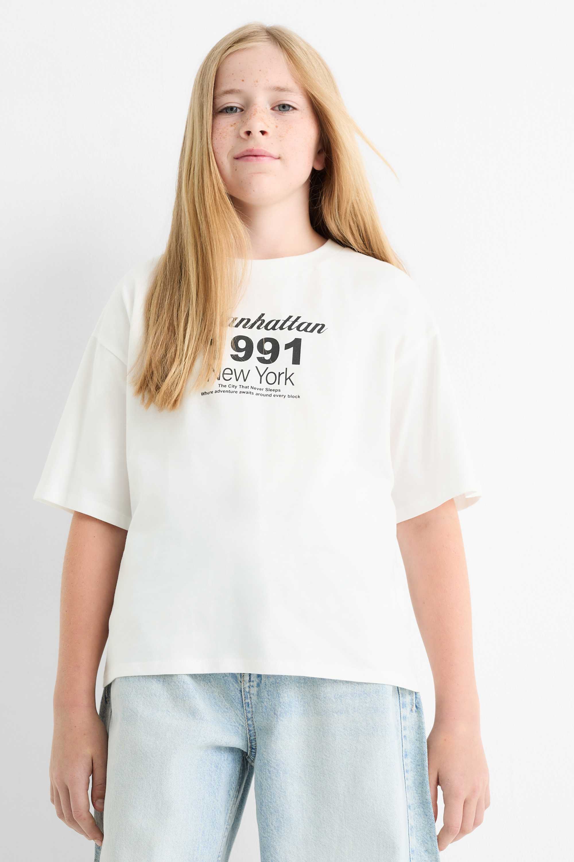 New York - short sleeve T-shirt white