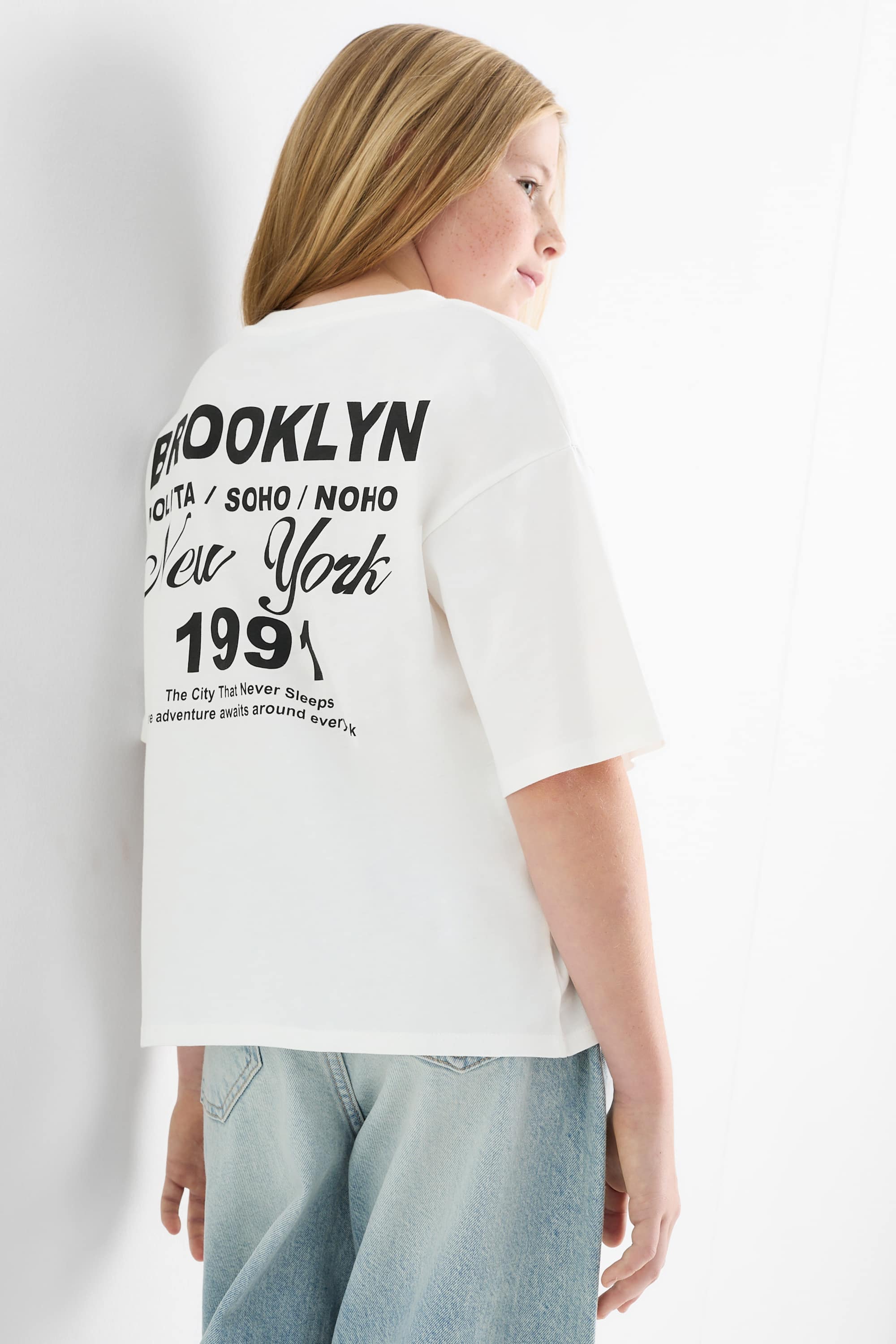 New York - short sleeve T-shirt white