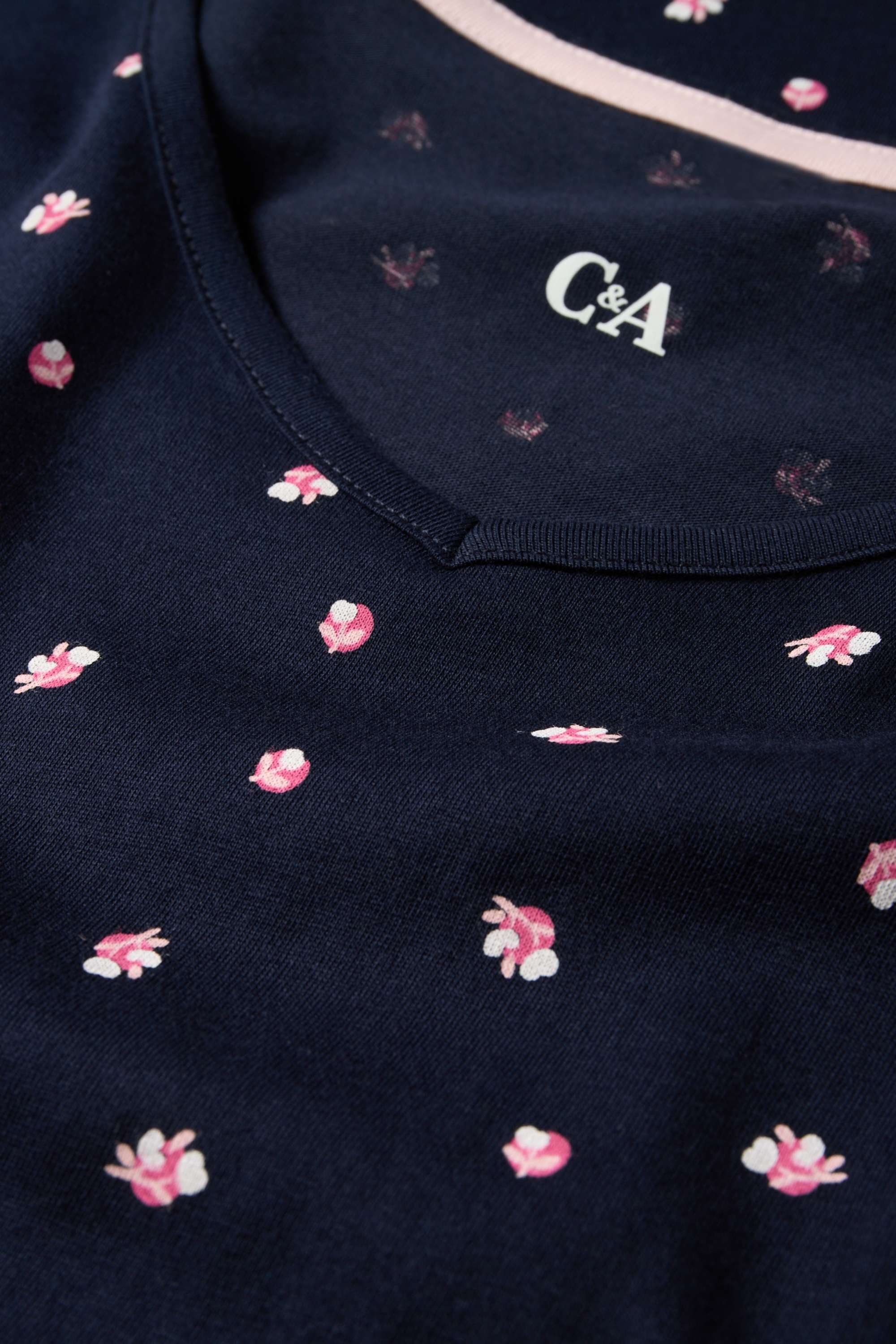 Nightdress - floral dark blue