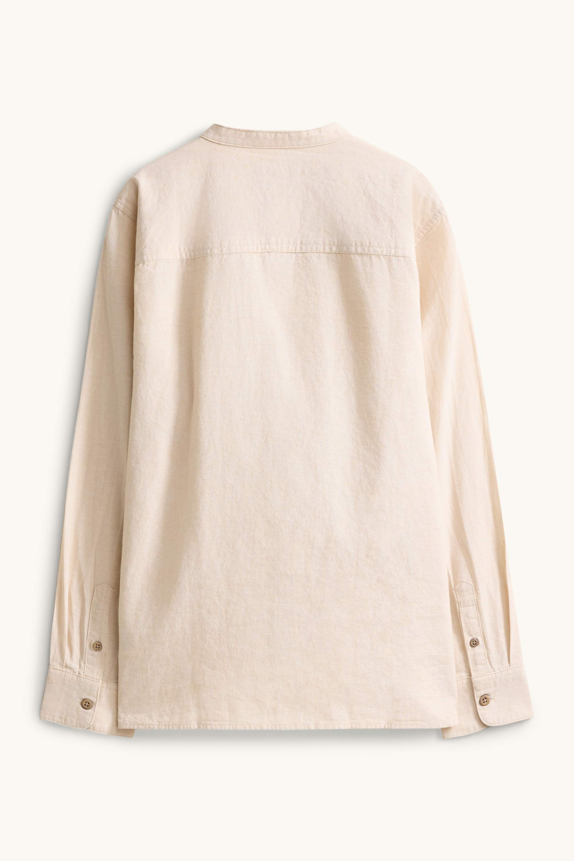 Shirt with linen content beige