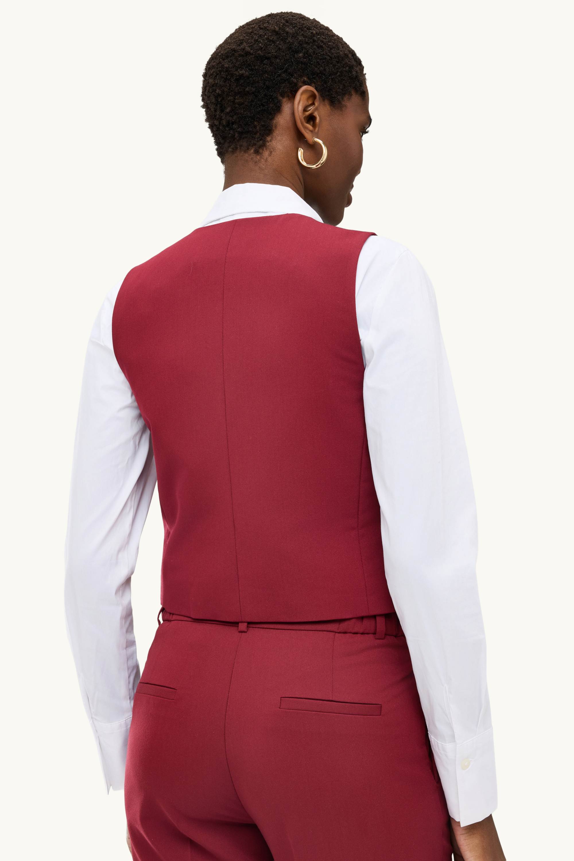 Business waistcoat - regular fit dark red