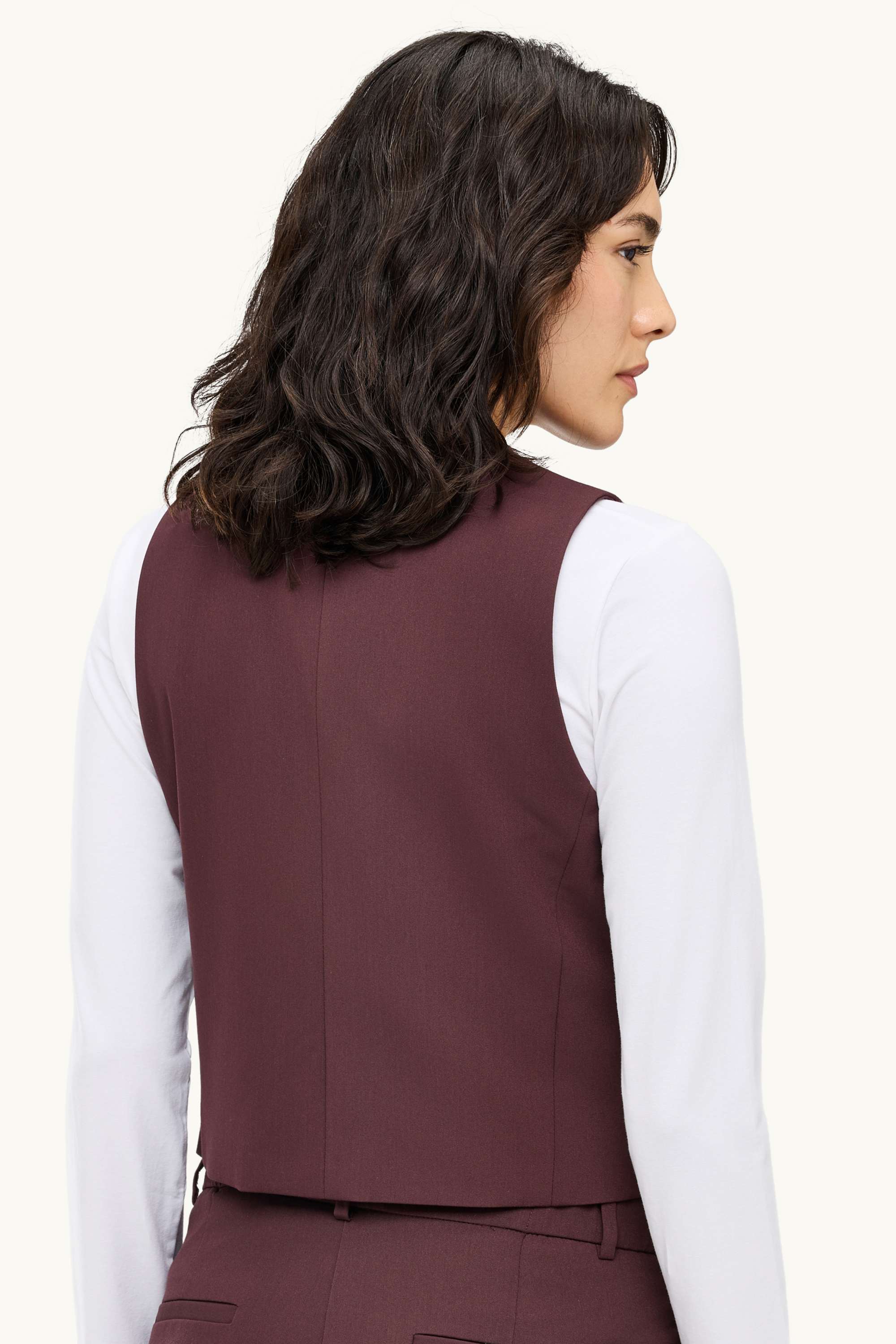 Business waistcoat - regular fit bordeaux