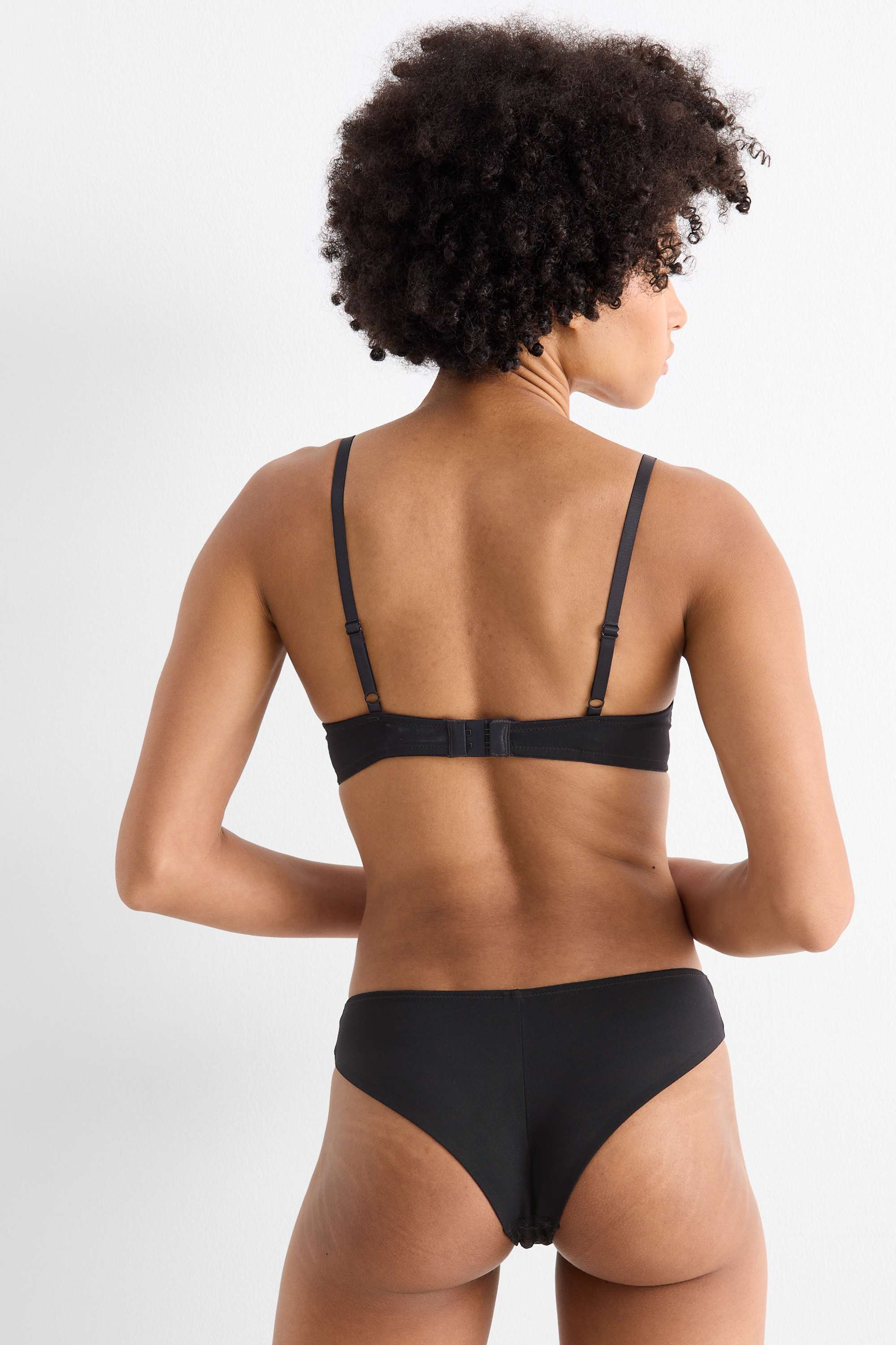 Underwire bra - DEMI - padded black