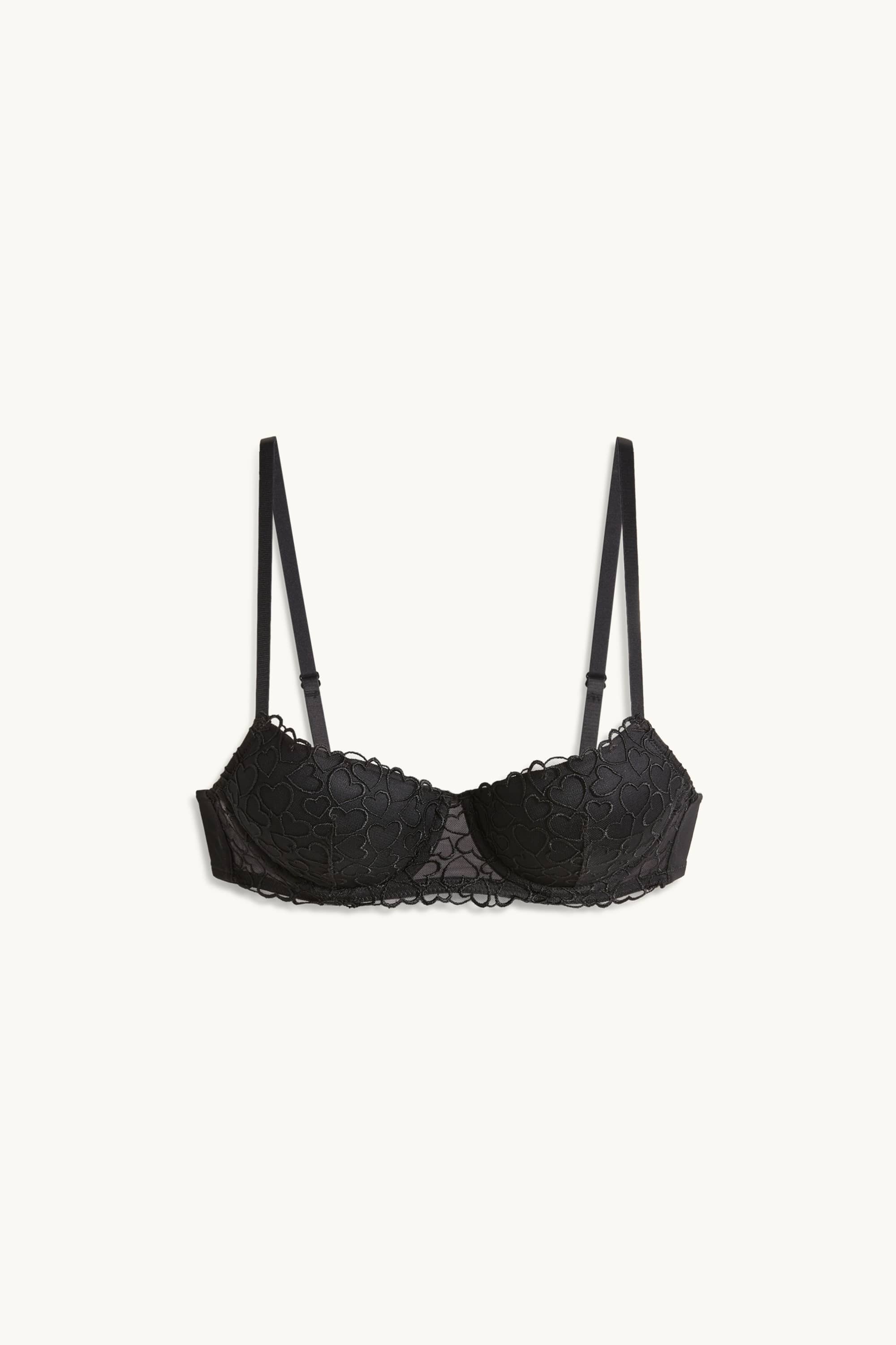 Underwire bra - DEMI - padded black