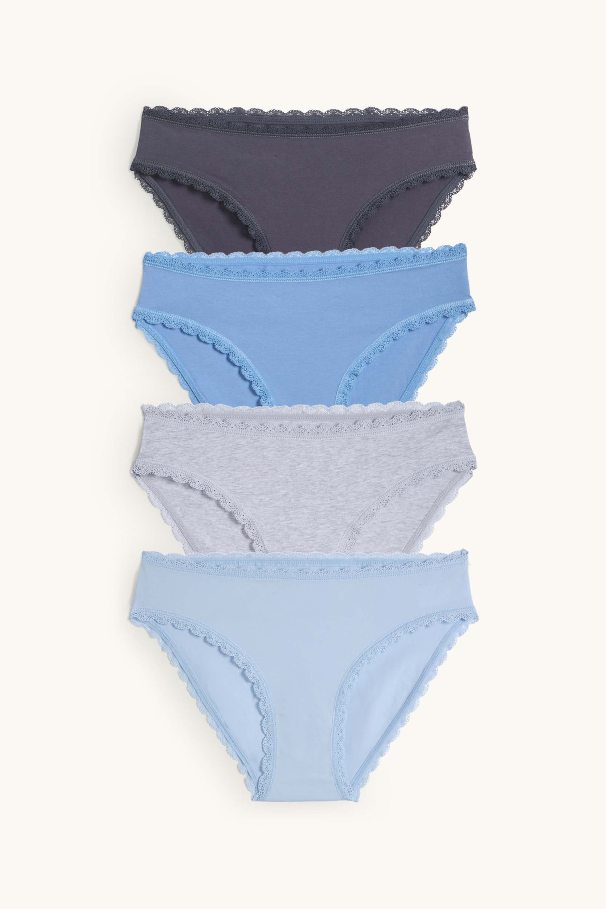 Multipack of 4 - knickers blue / gray