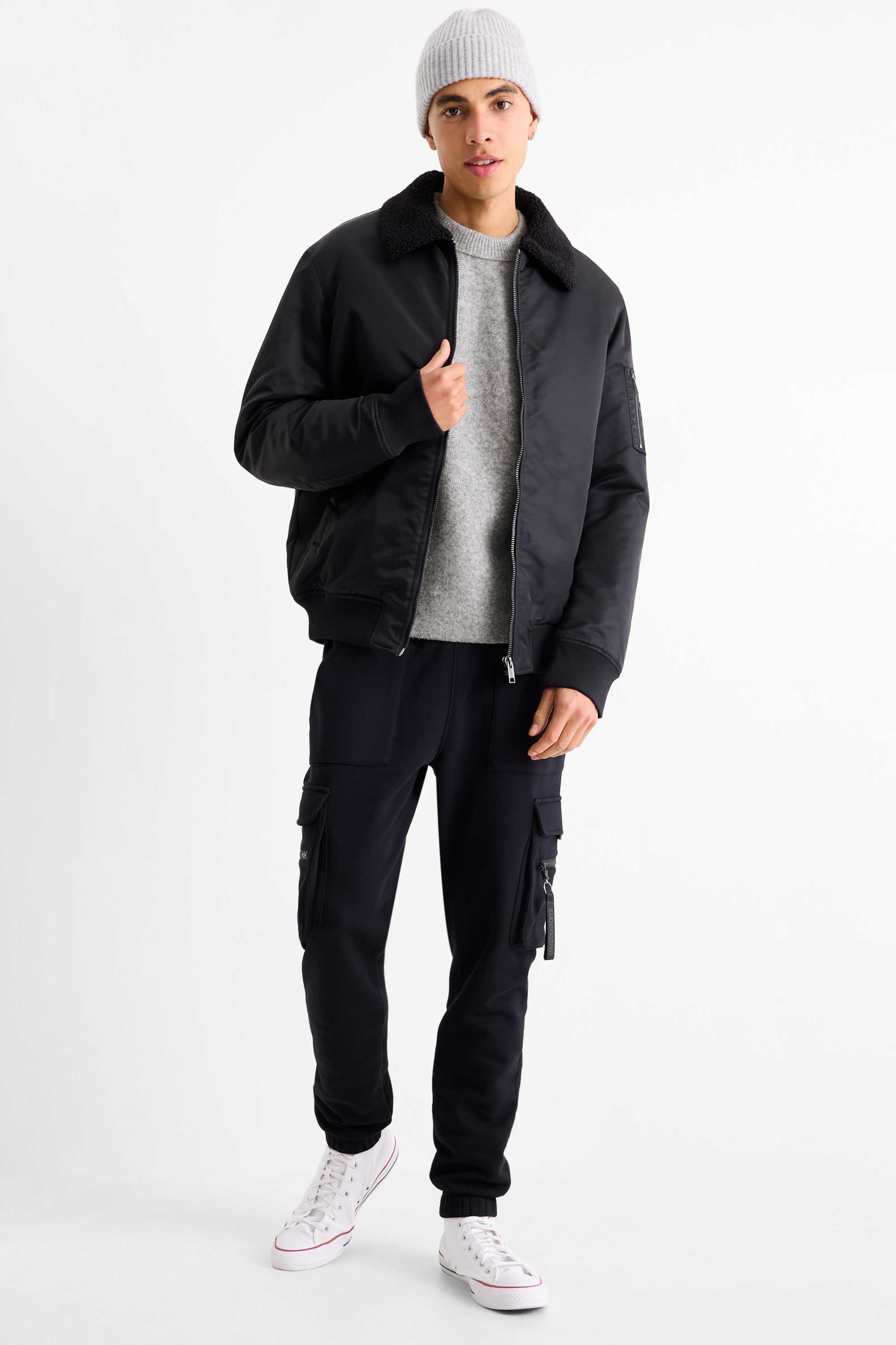 Jumper light gray-melange