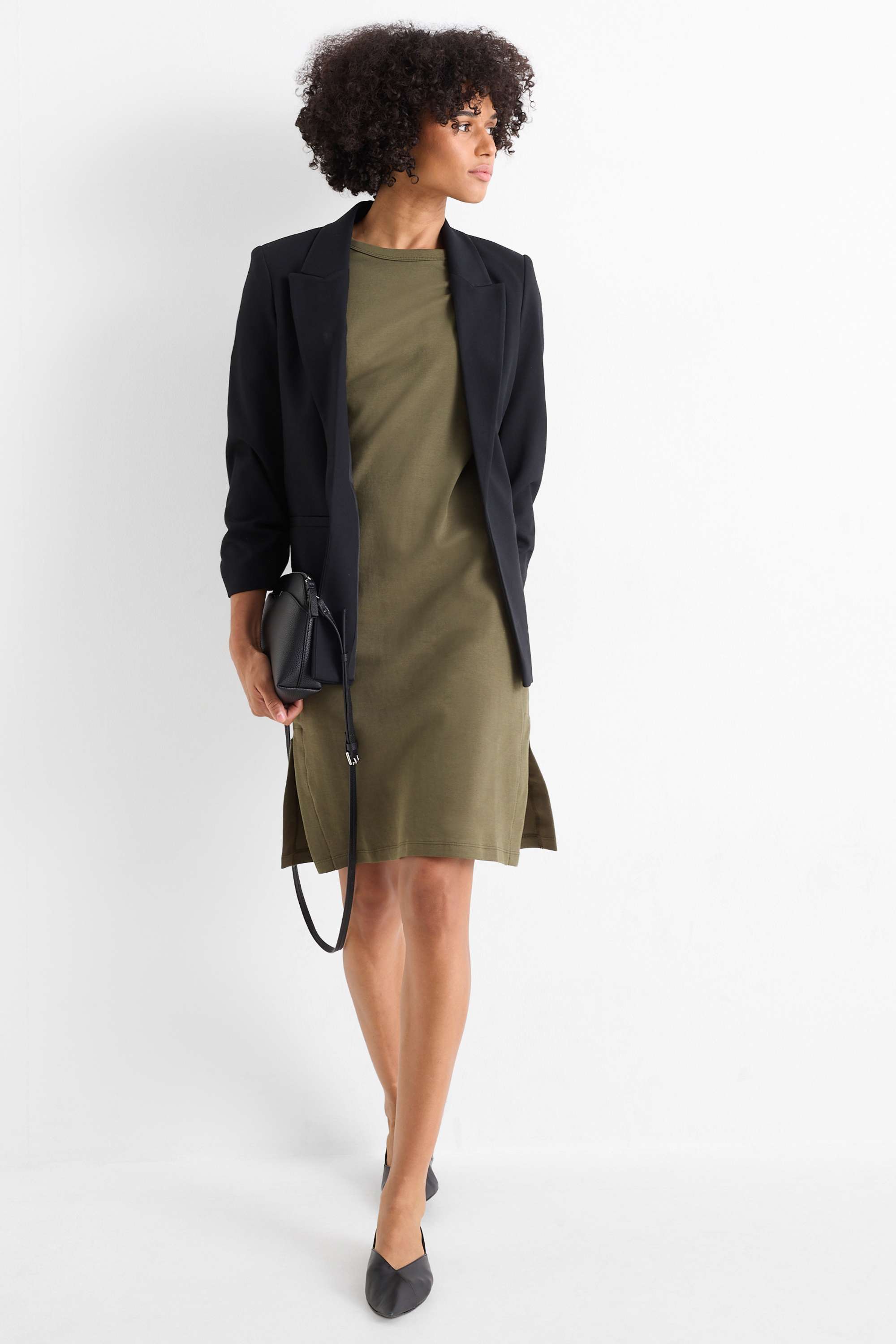 T-shirt dress khaki