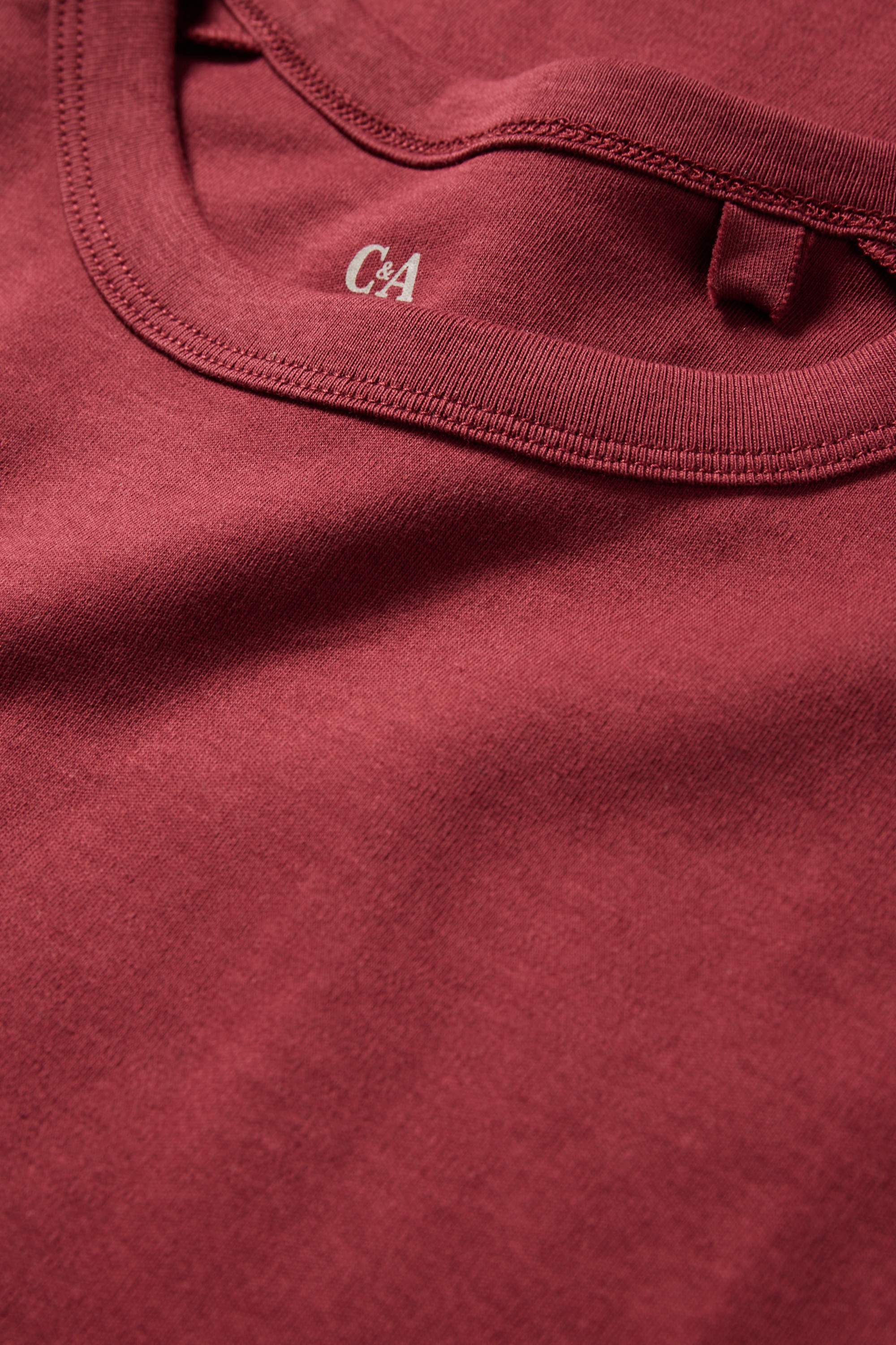 T-shirt dress dark red