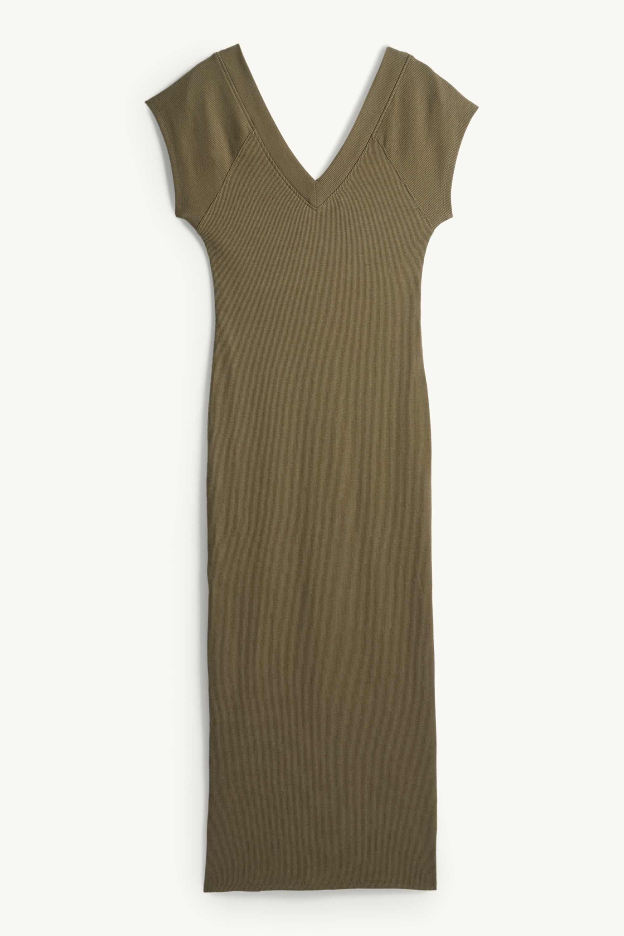 Bodycon dress - ribbed green