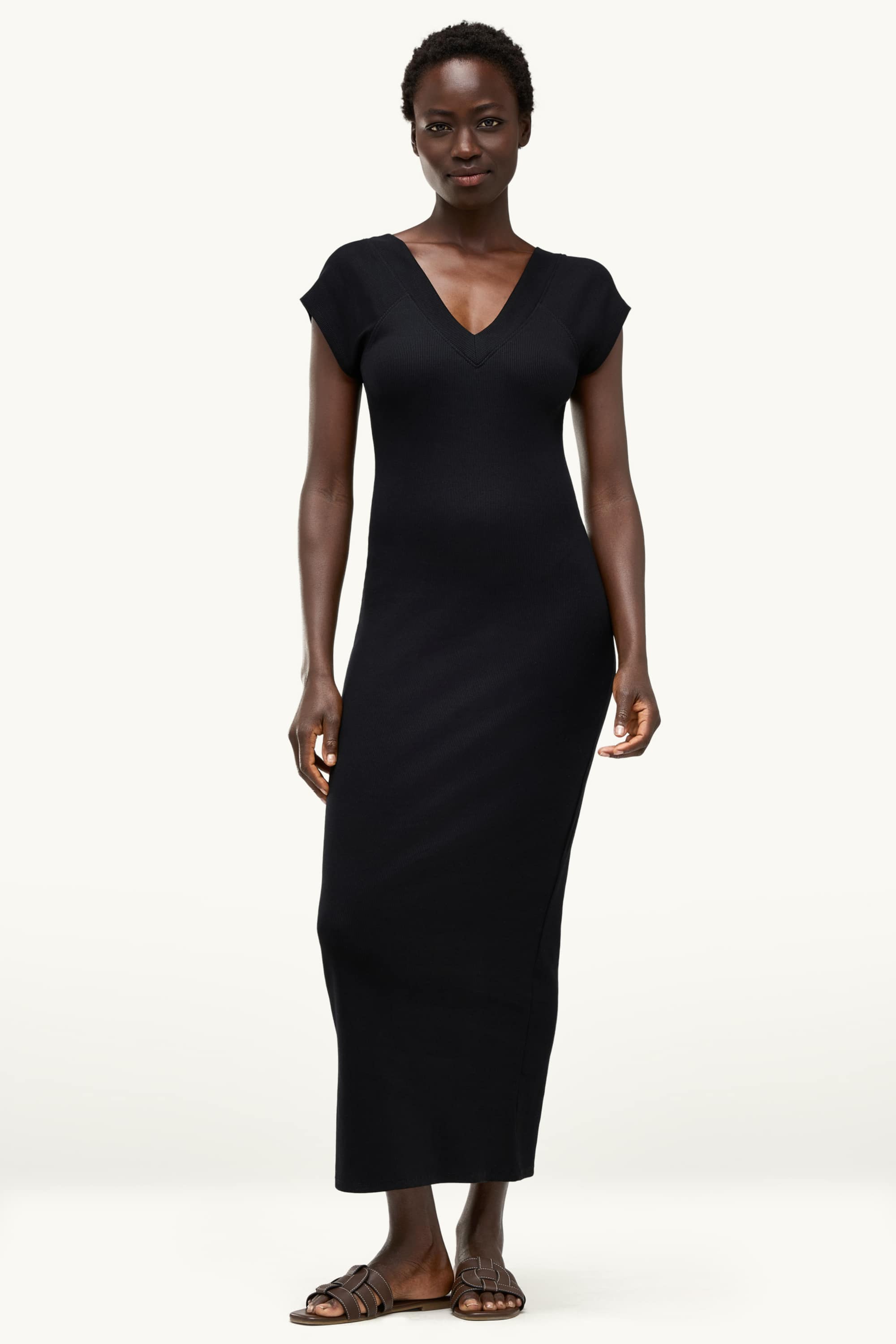 Bodycon dress - ribbed black