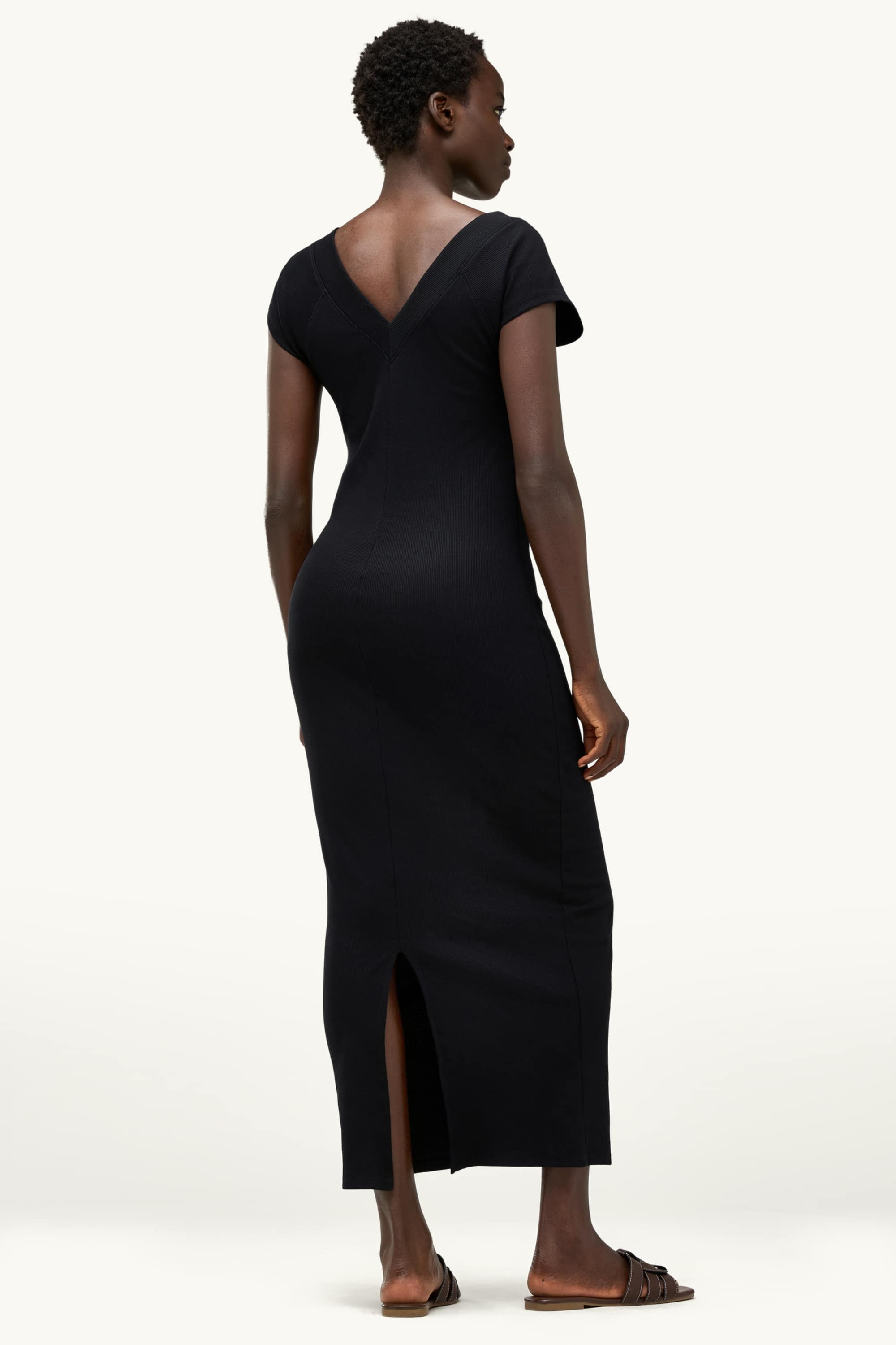 Bodycon dress - ribbed black