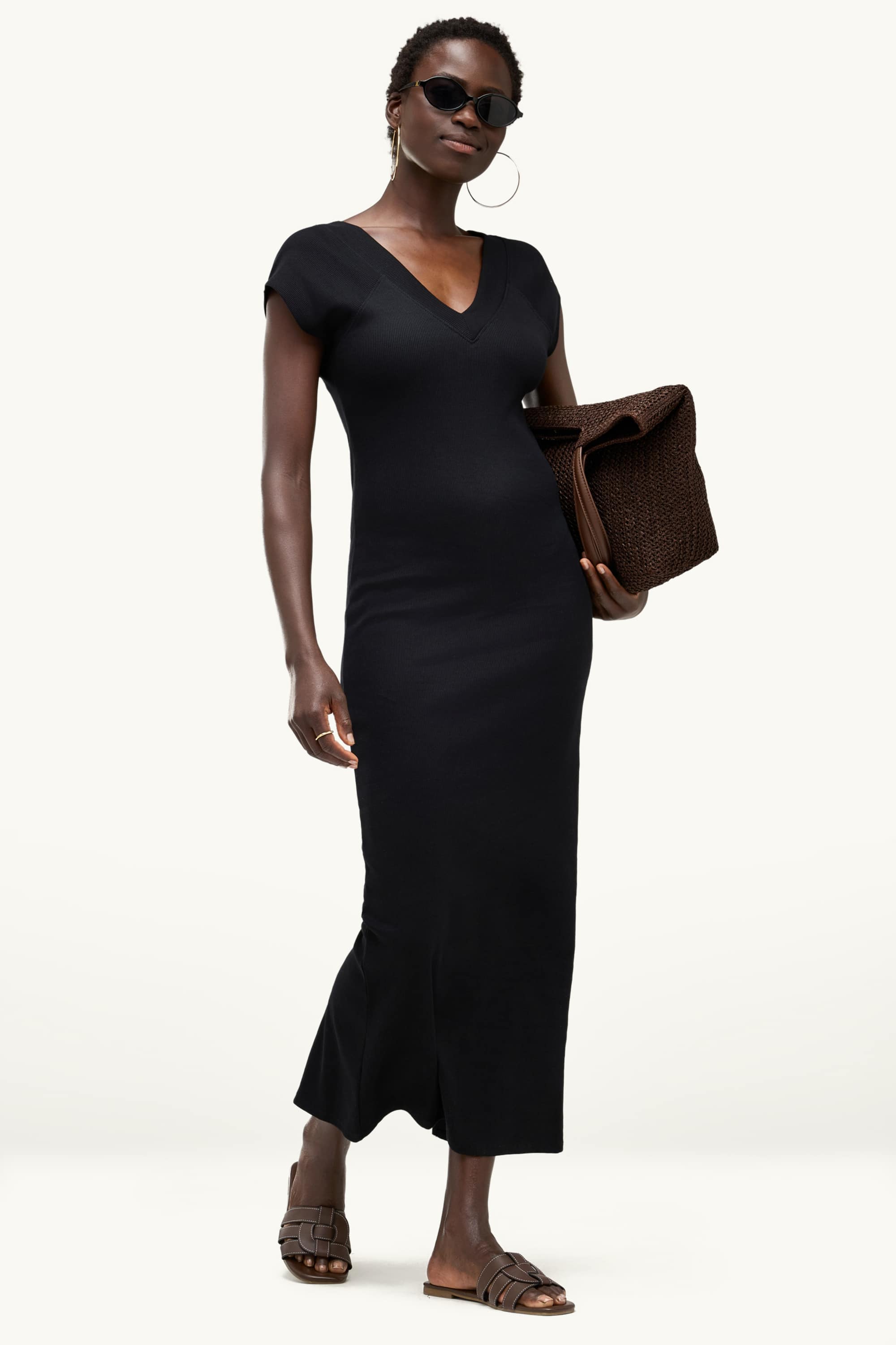 Bodycon dress - ribbed black