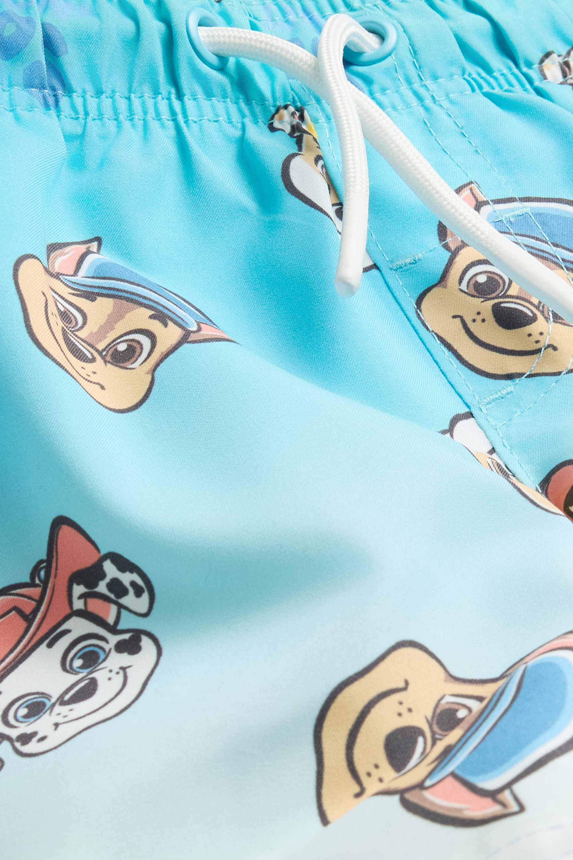 PAW Patrol - Chase, Marshall, Rubble - swim shorts blue
