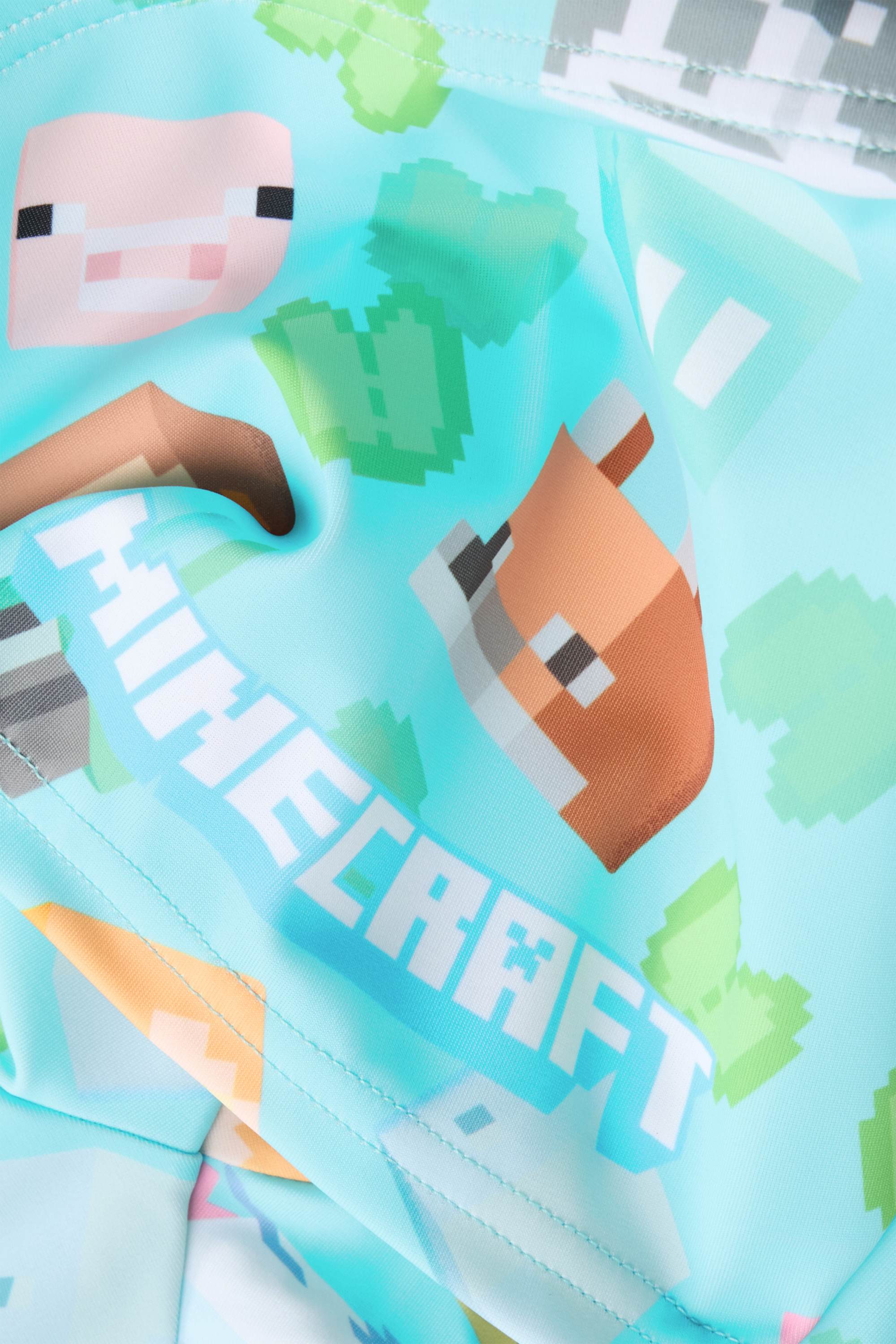Minecraft - swim shorts - LYCRA® XTRA LIFE™ green / turquoise