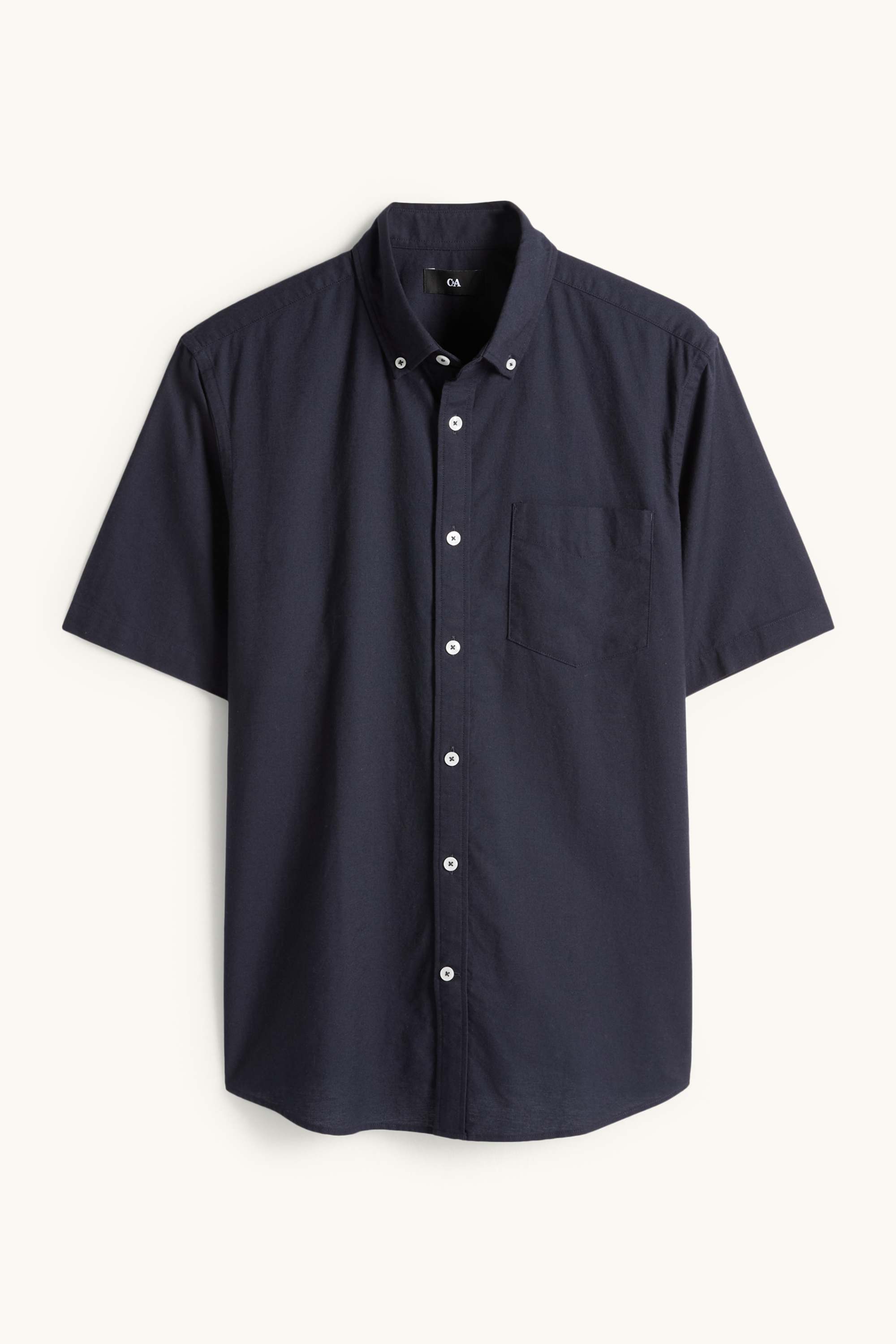 Shirt - regular fit - button-down collar dark blue