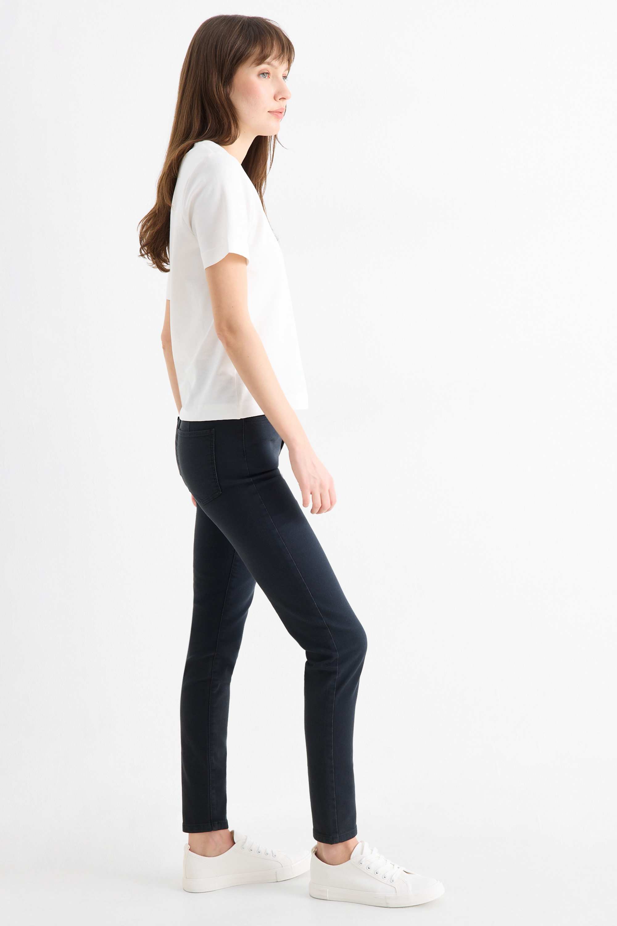Jegging jeans - high waist dark blue