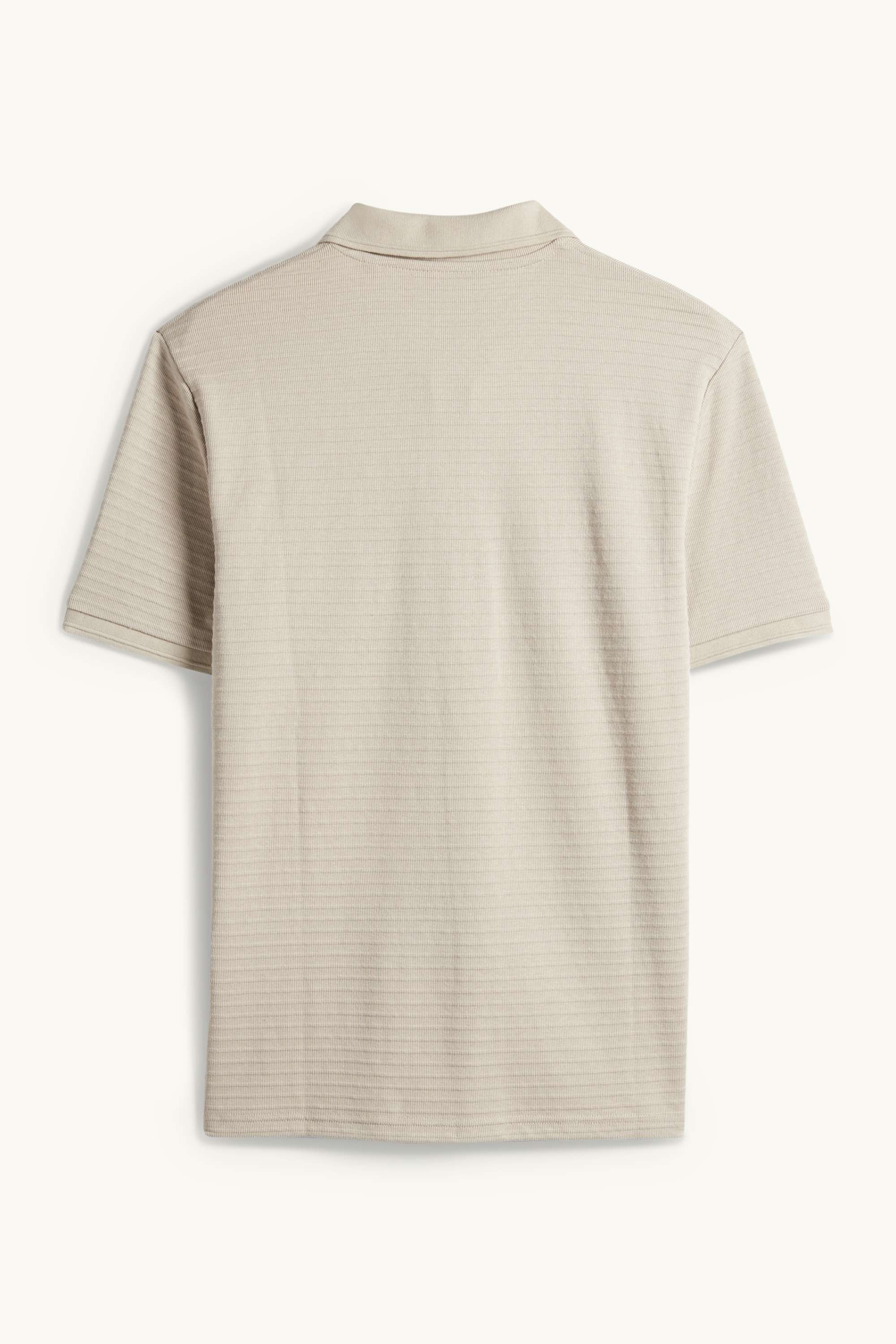 Polo shirt - regular fit - ribbed beige