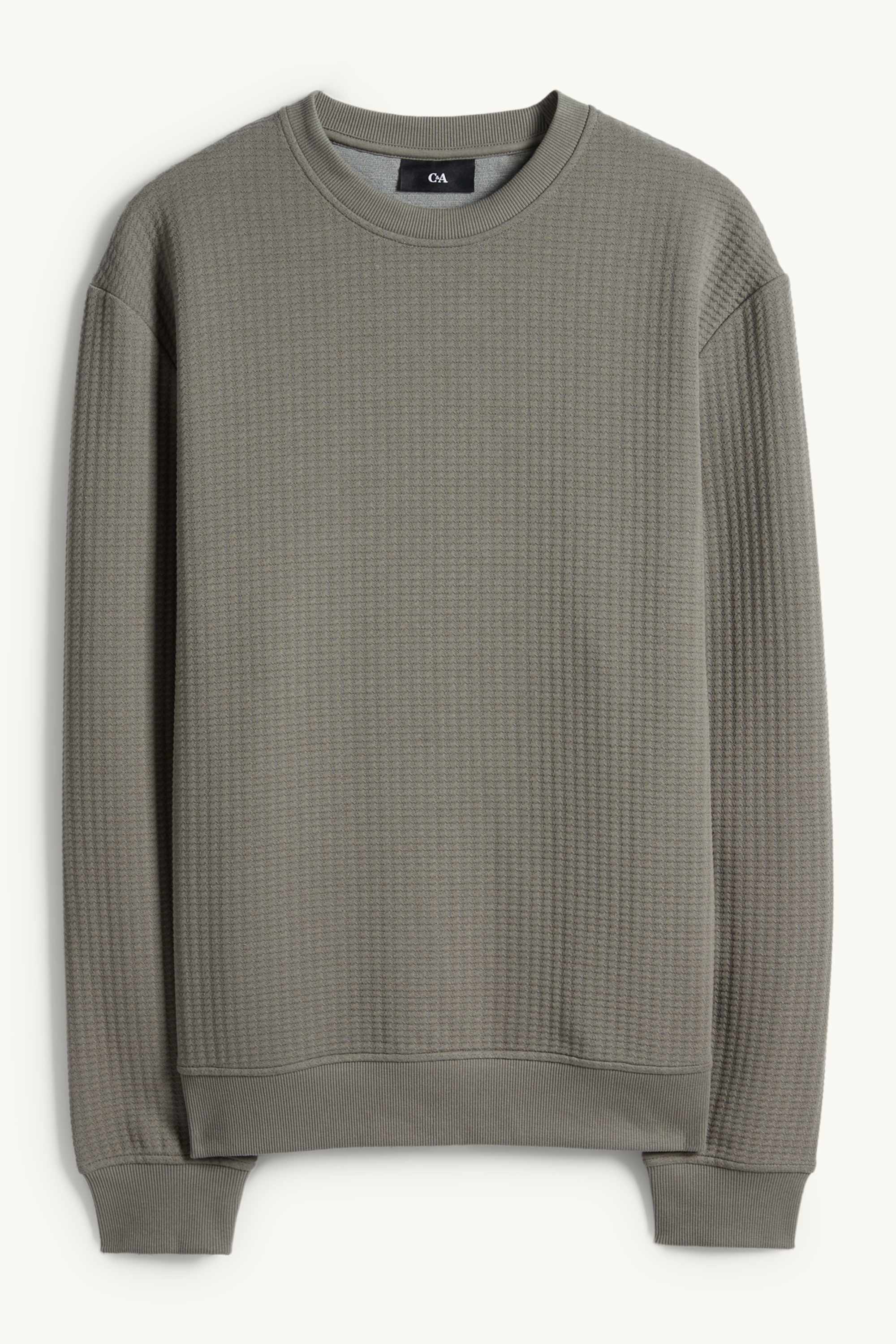 Sweatshirt - textured green