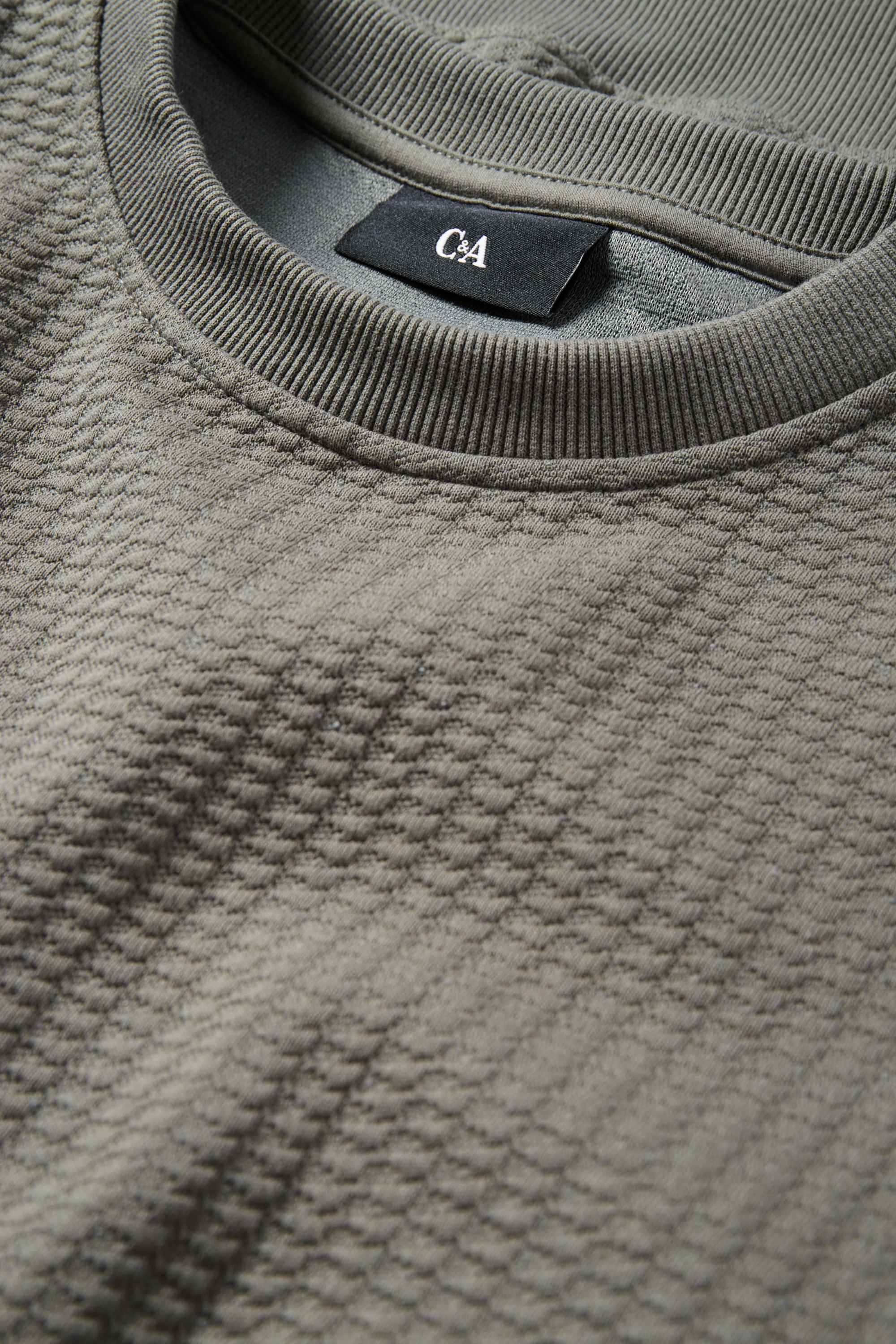 Sweatshirt - textured green