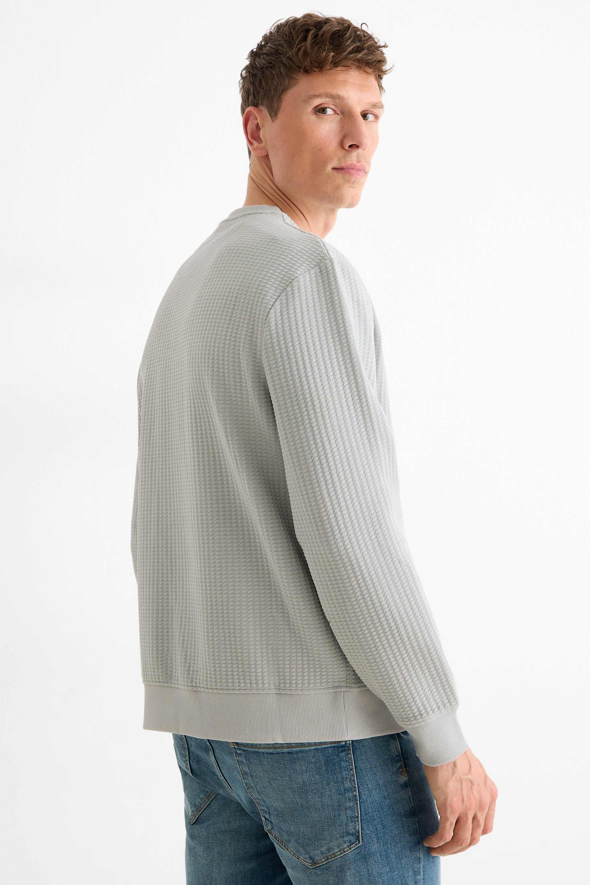 Sweatshirt - textured gray