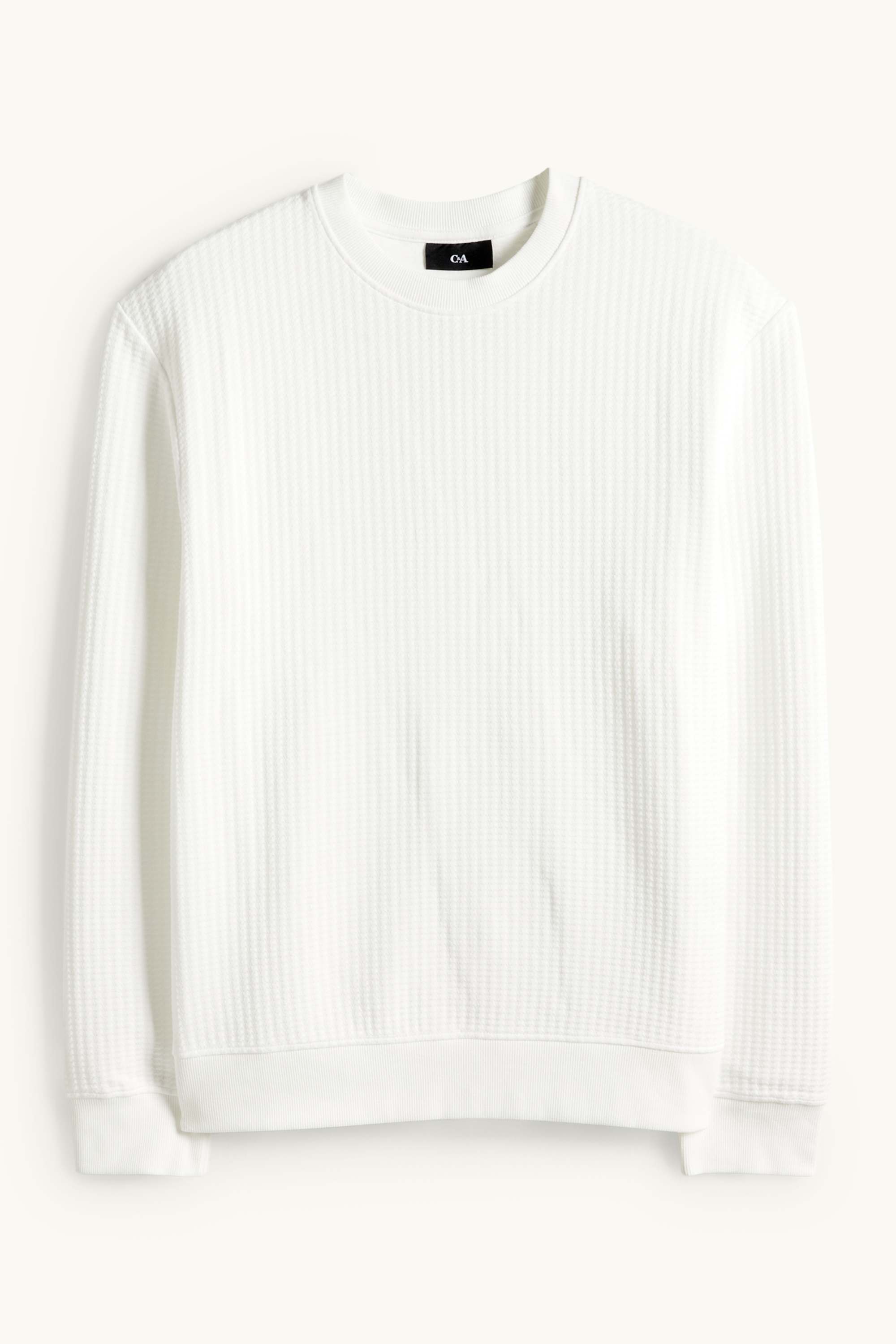Sweatshirt - textured white