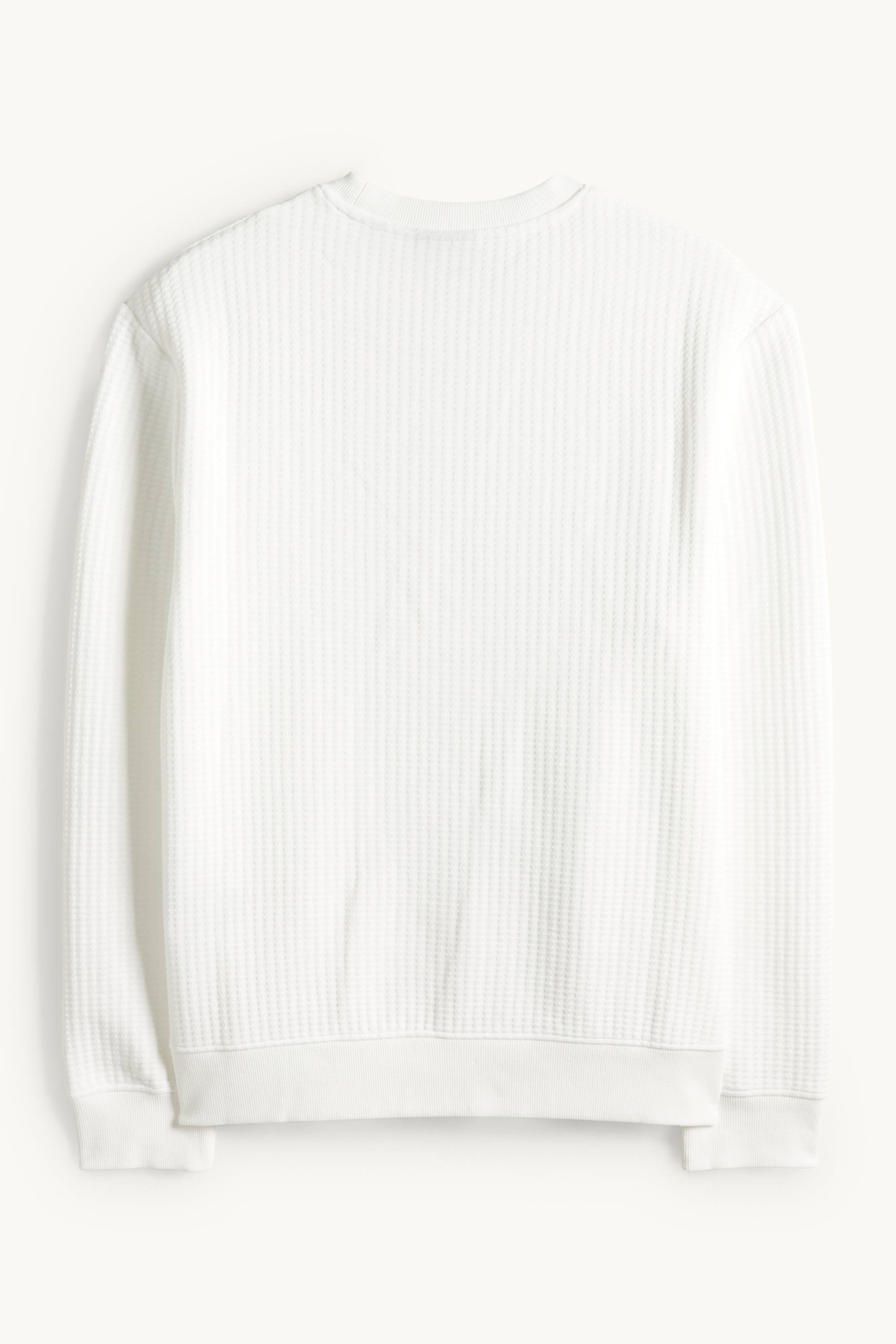 Sweatshirt - textured white