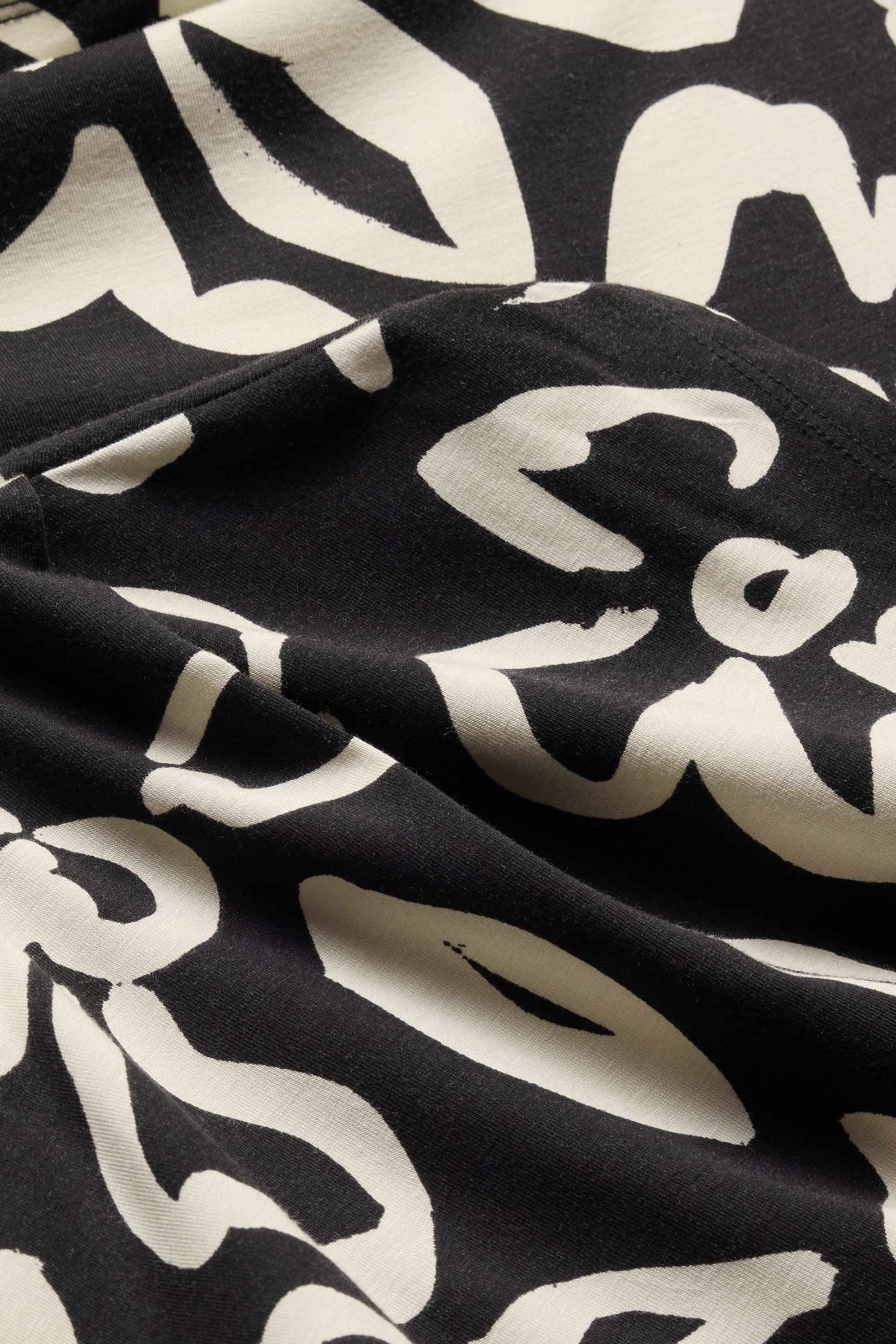 T-shirt - regular fit white / black