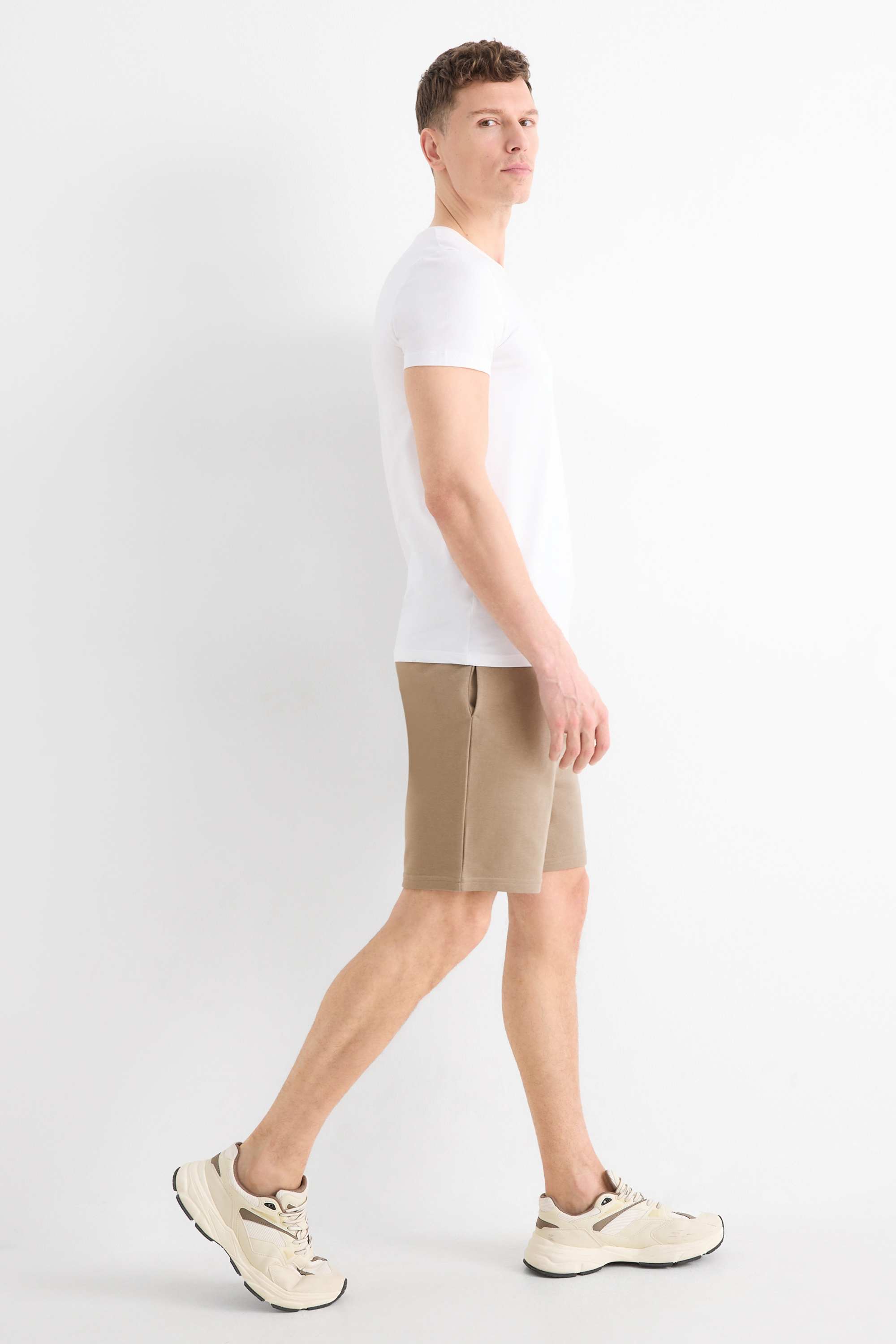 Sweat shorts light brown