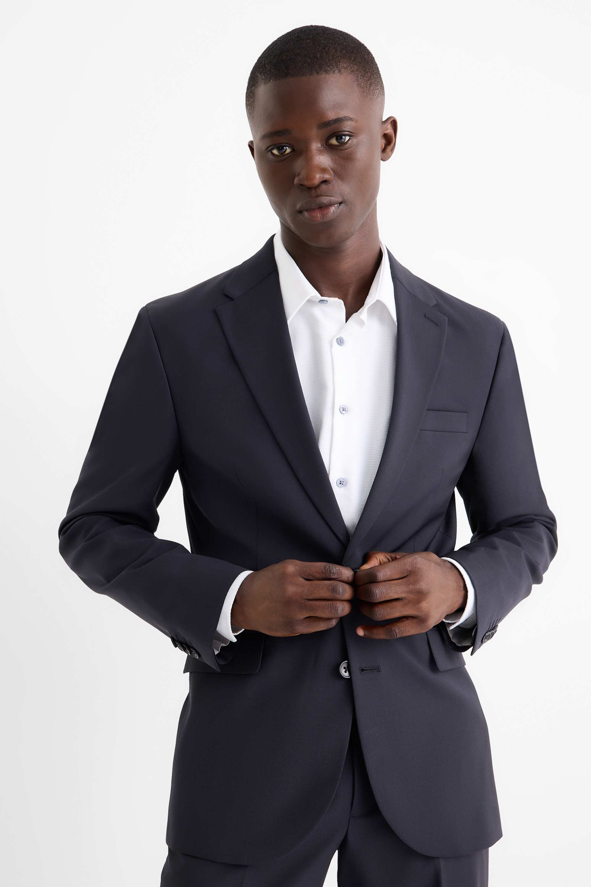 Mix & match tailored jacket - regular fit - Flex - new wool blend dark blue