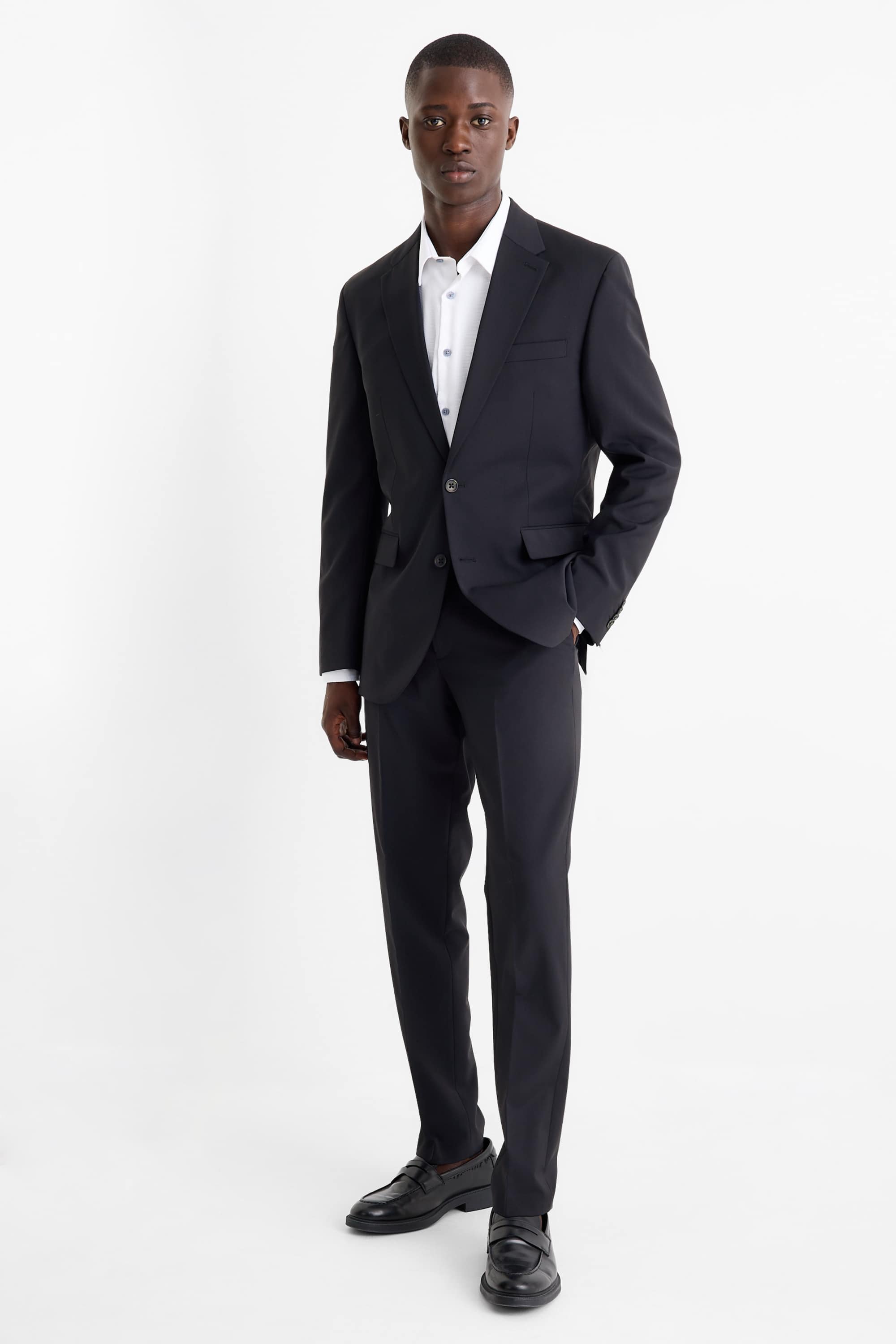 Mix & match suit trousers - regular fit - Flex - wool blend dark blue