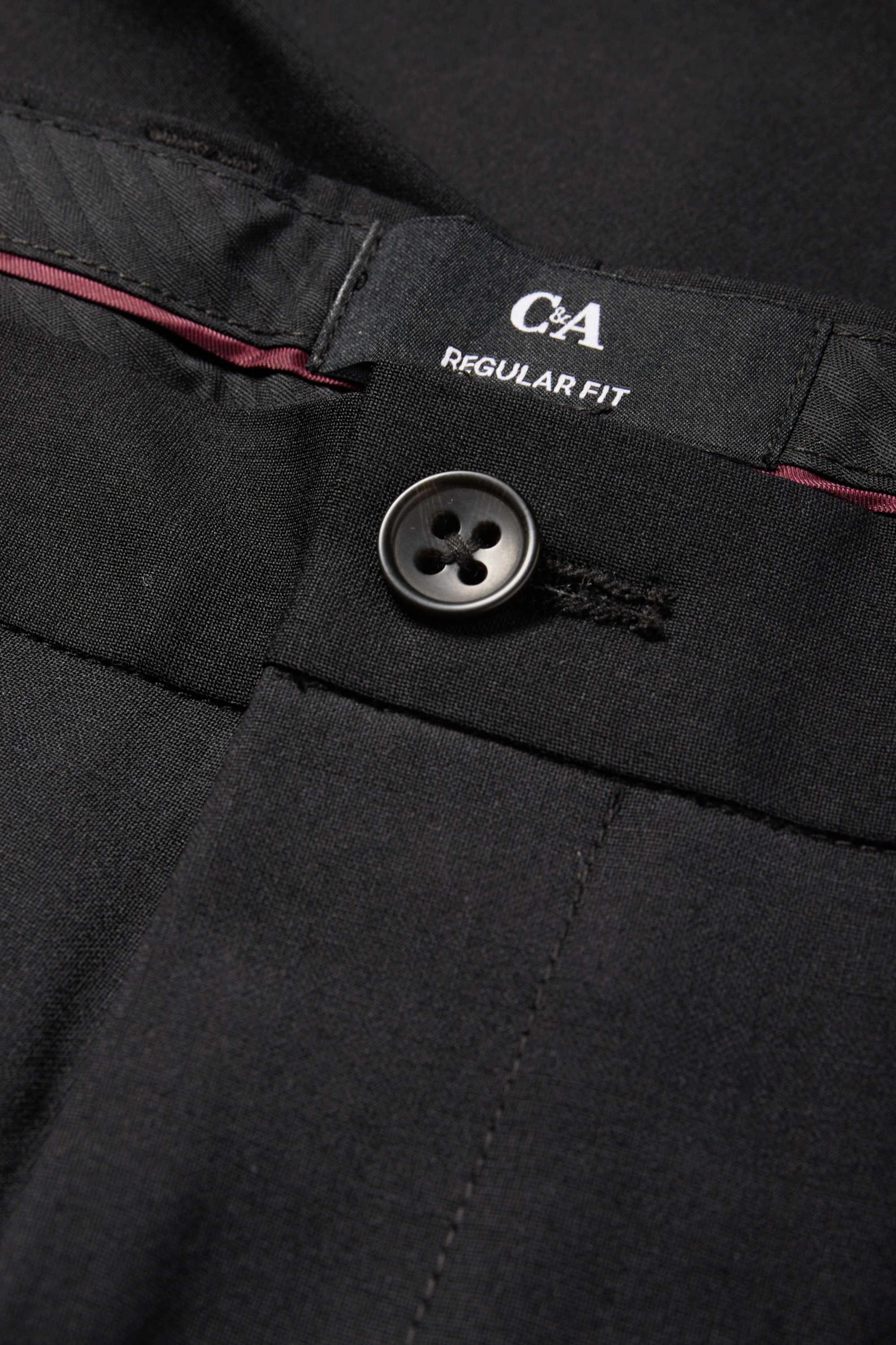Mix & match suit trousers - regular fit - Flex - wool blend black