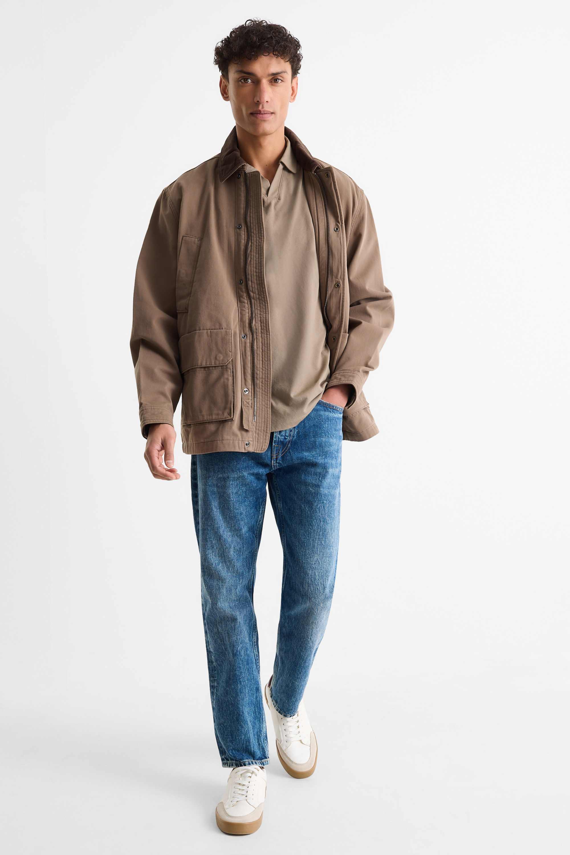 Polo shirt - regular fit light brown