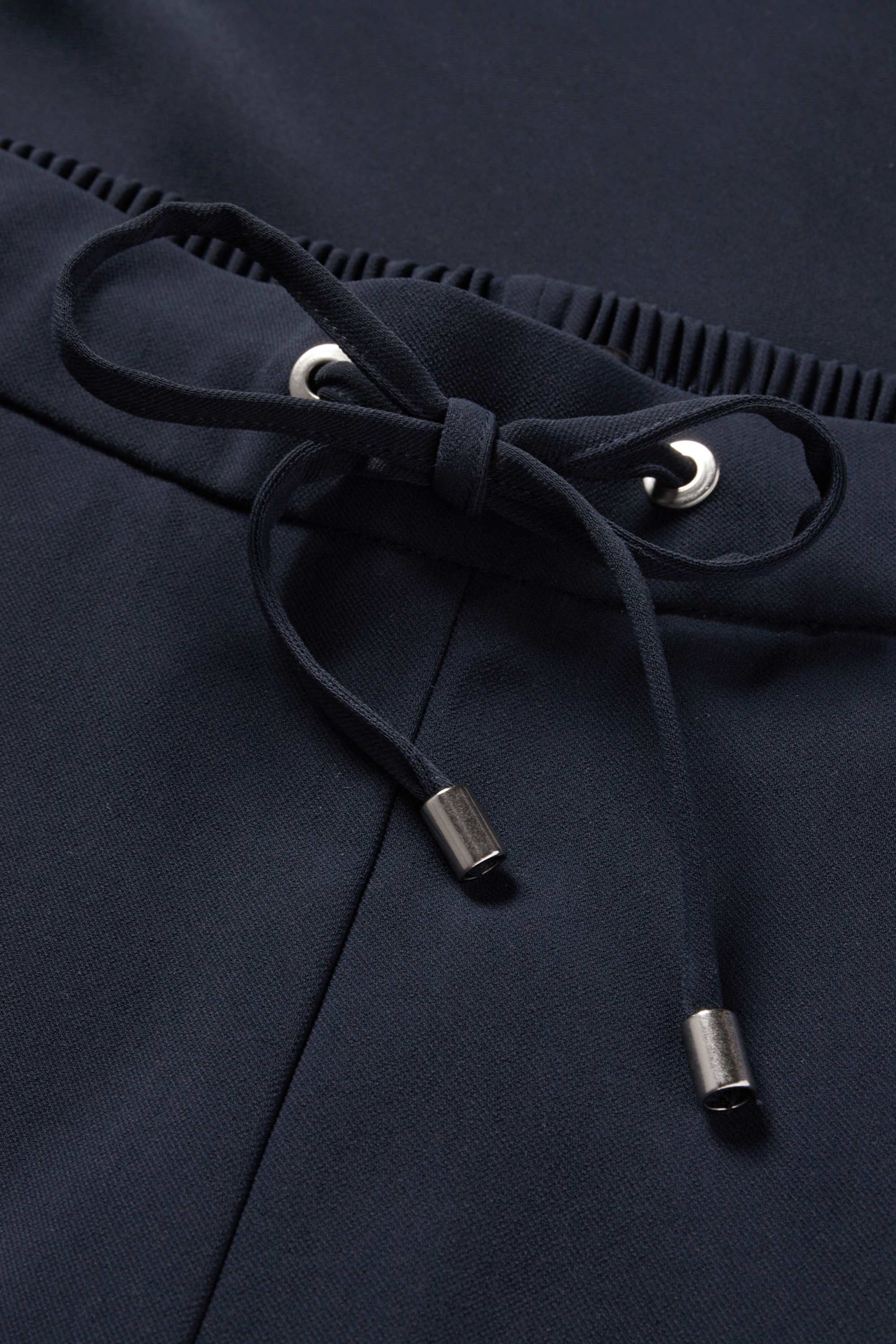 Cloth trousers - mid-rise waist - tapered fit dark blue