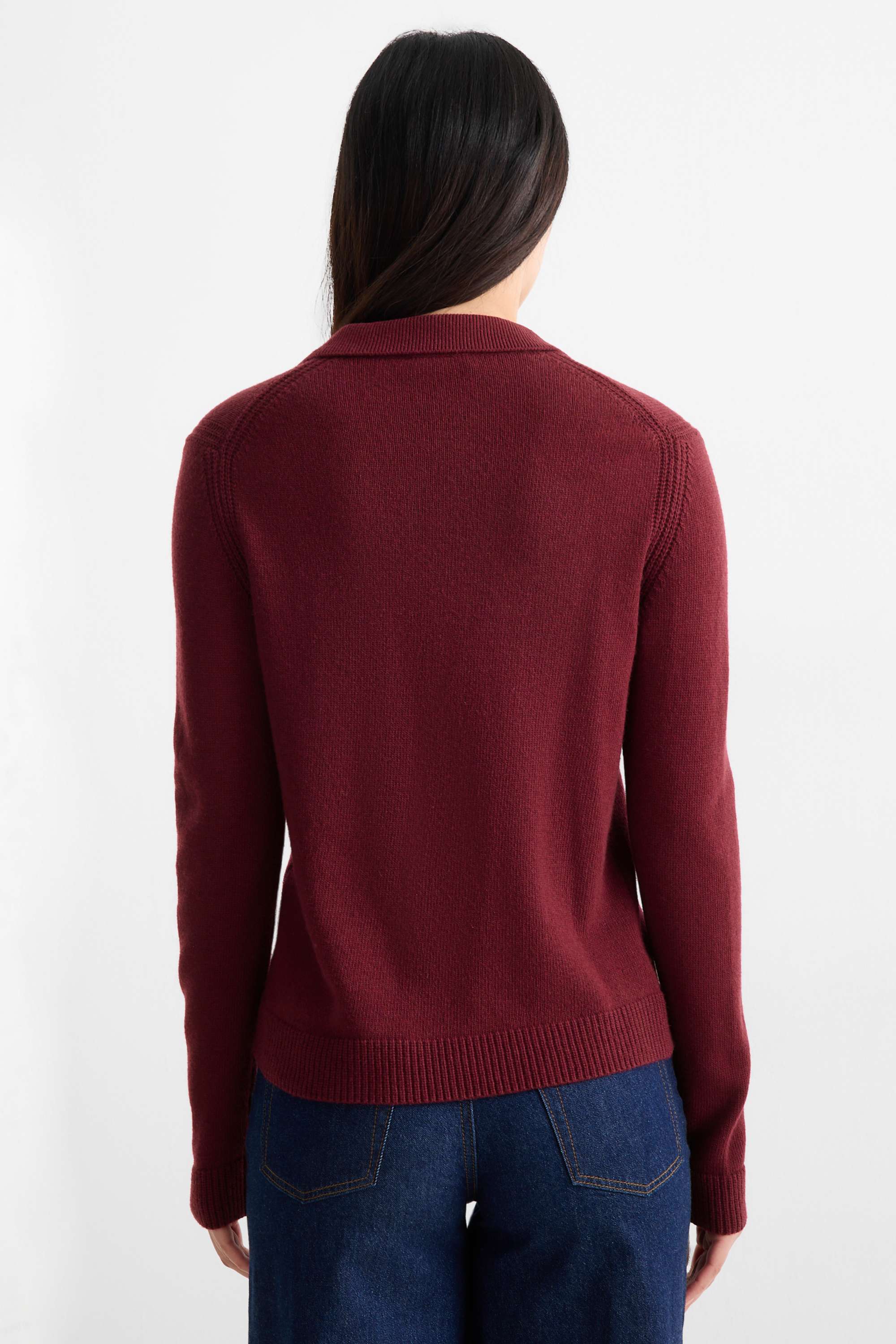 Jumper - wool blend bordeaux