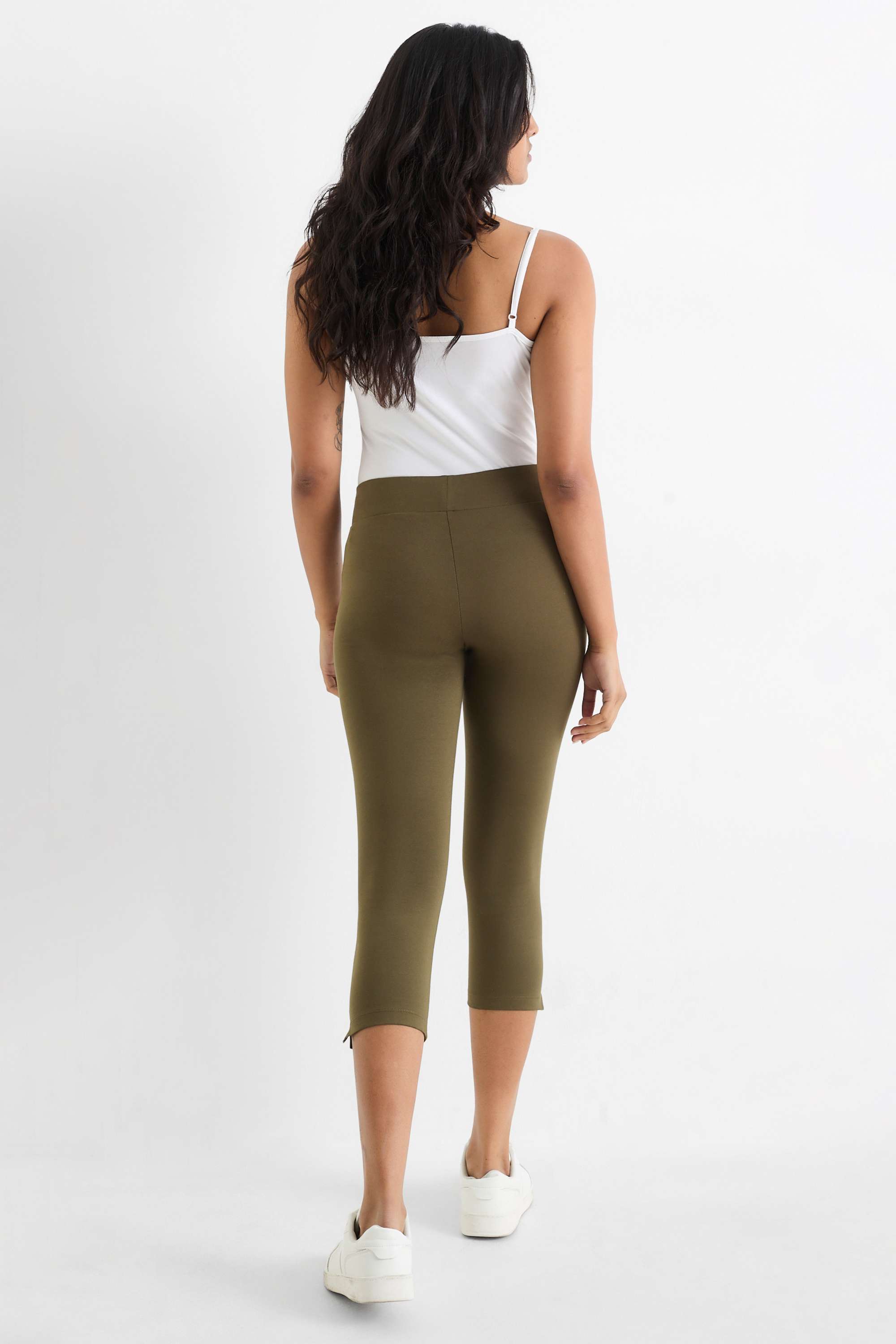 Multipack of 2 - capri leggings khaki