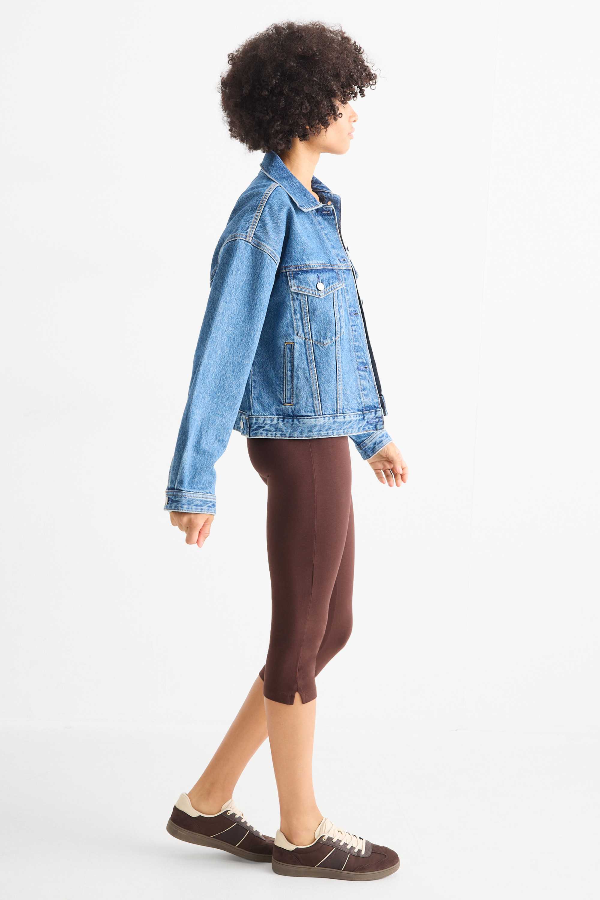 Multipack of 2 - capri leggings brown