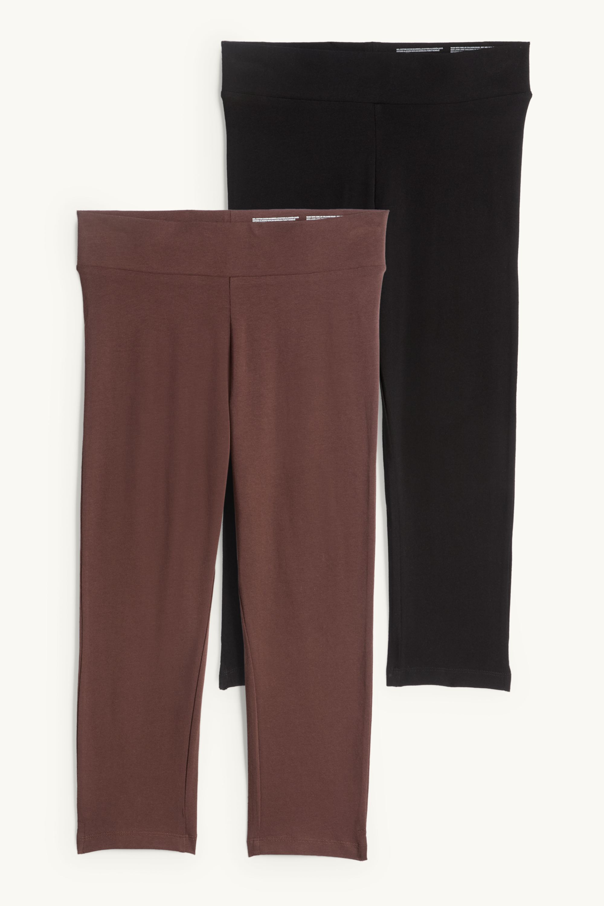 Multipack of 2 - capri leggings brown