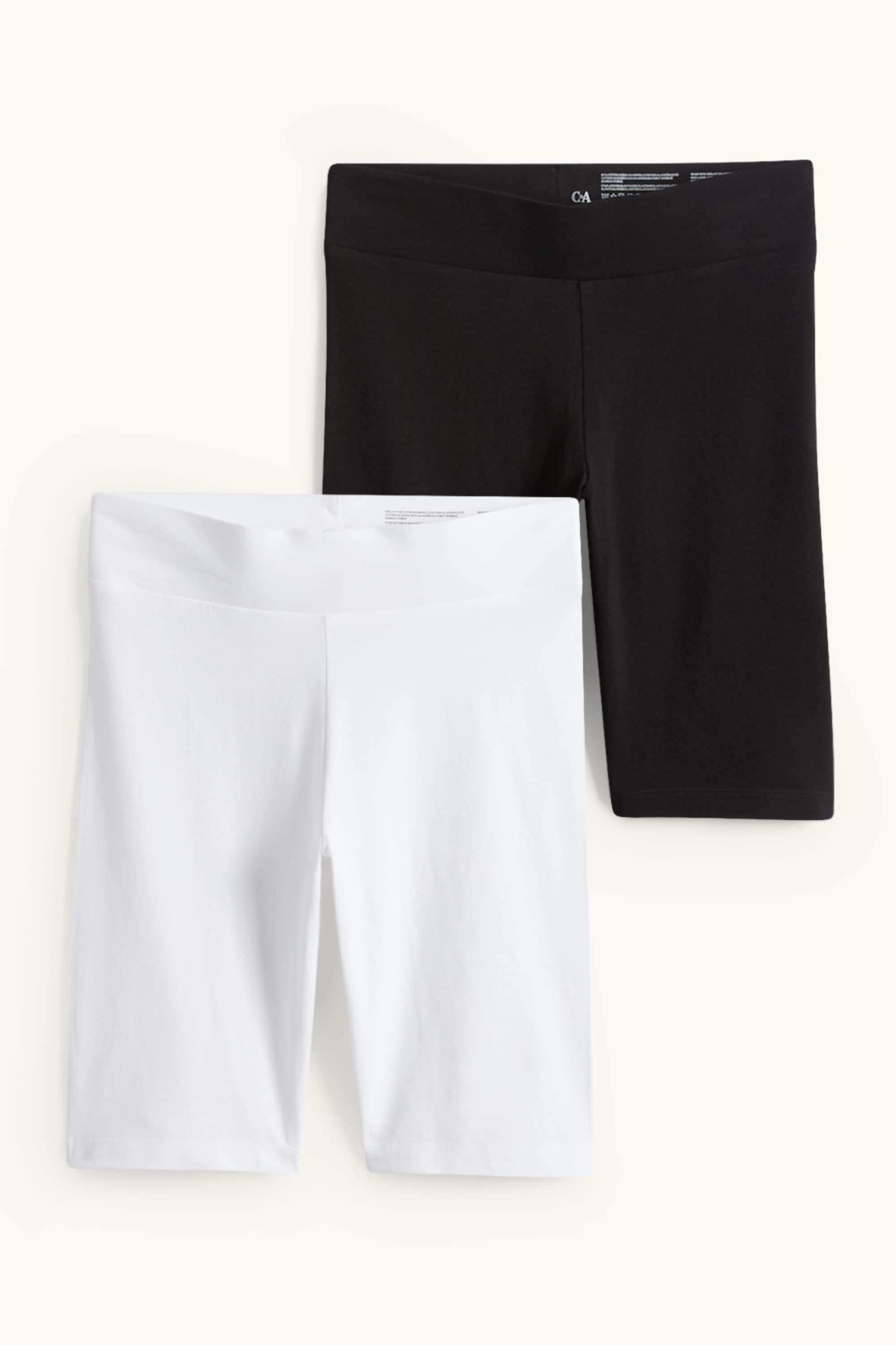 Multipack of 2 - biker shorts white / black