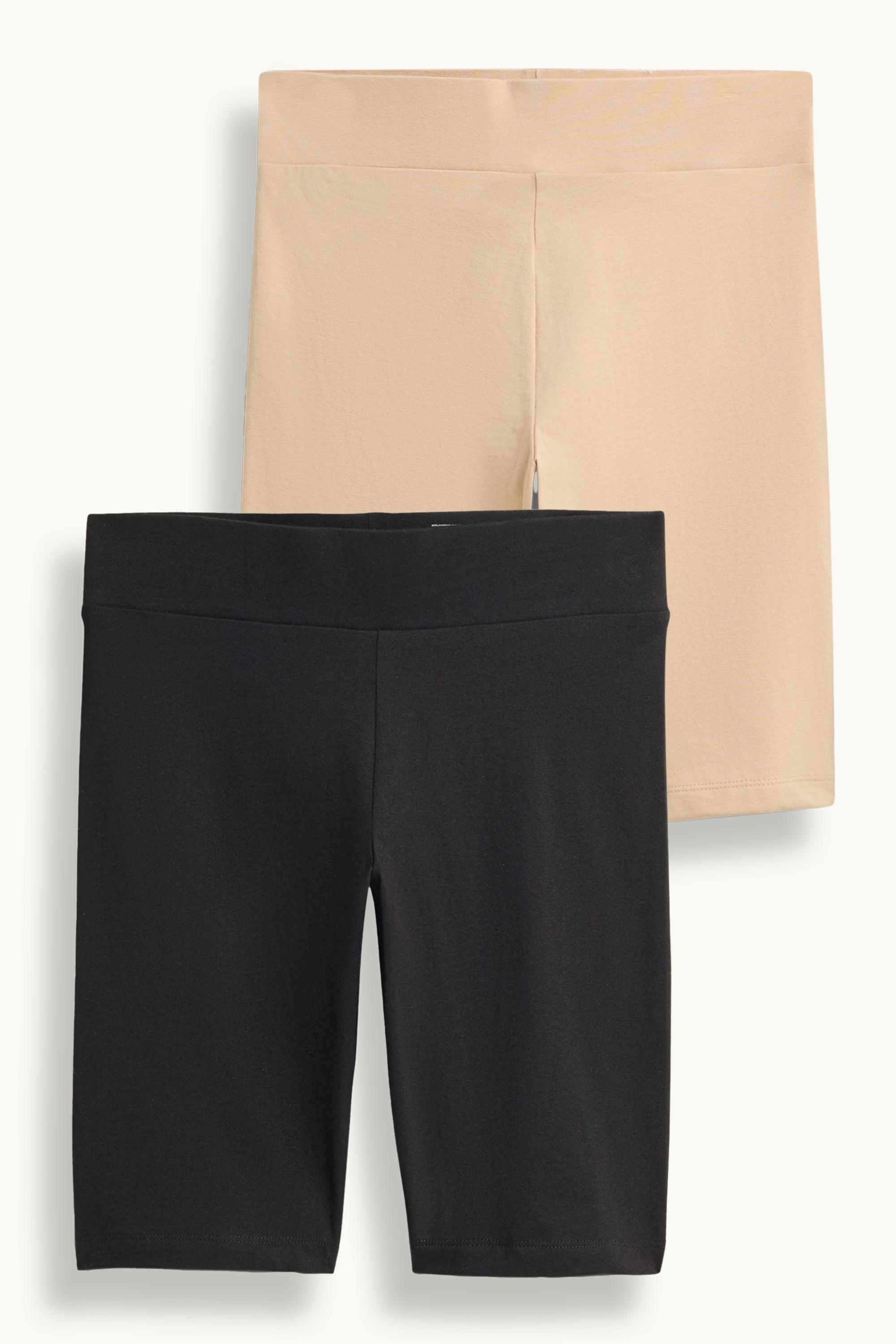 Multipack of 2 - biker shorts black / beige