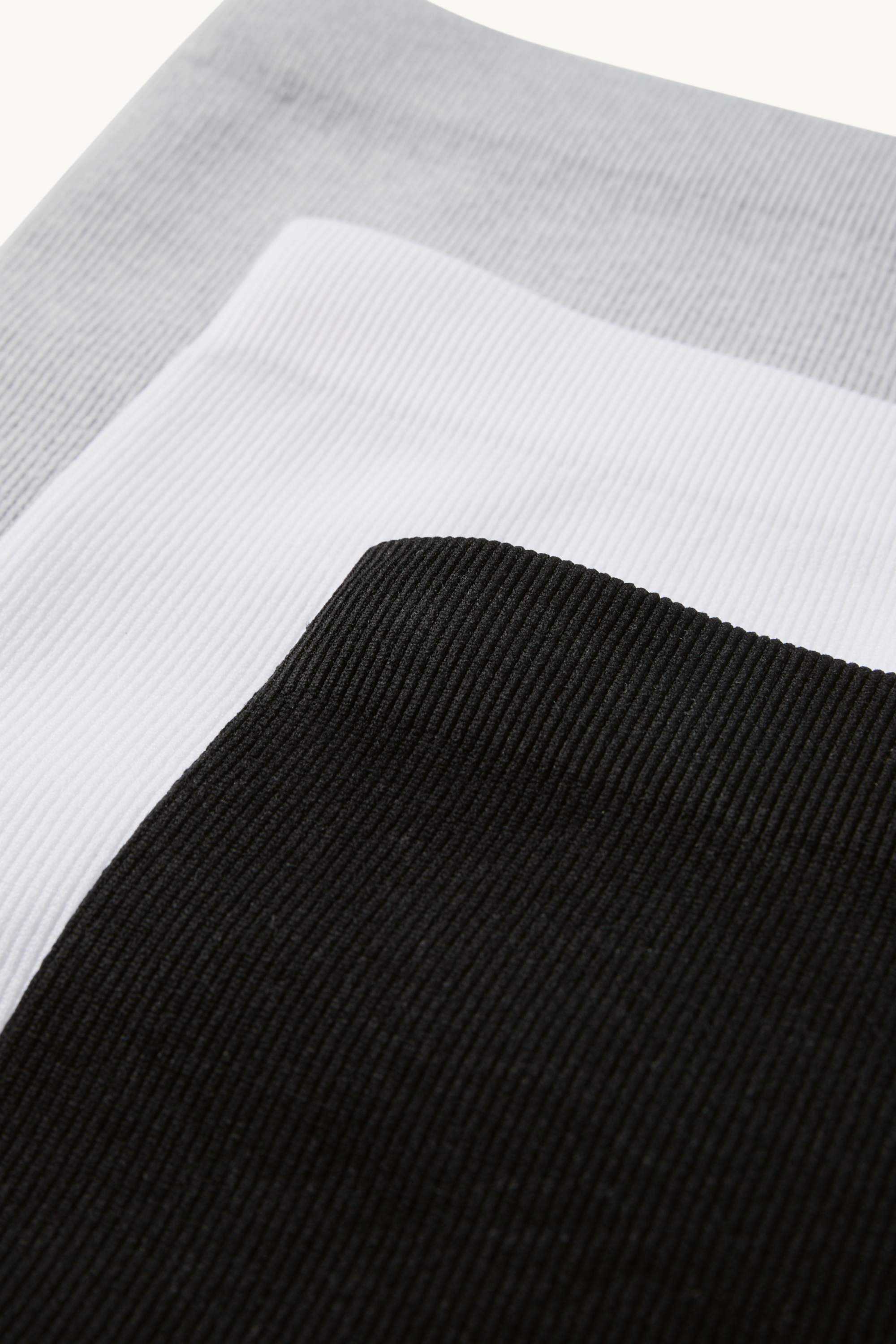 Multipack of 3 - boxer shorts - ribbed - seamless black / gray
