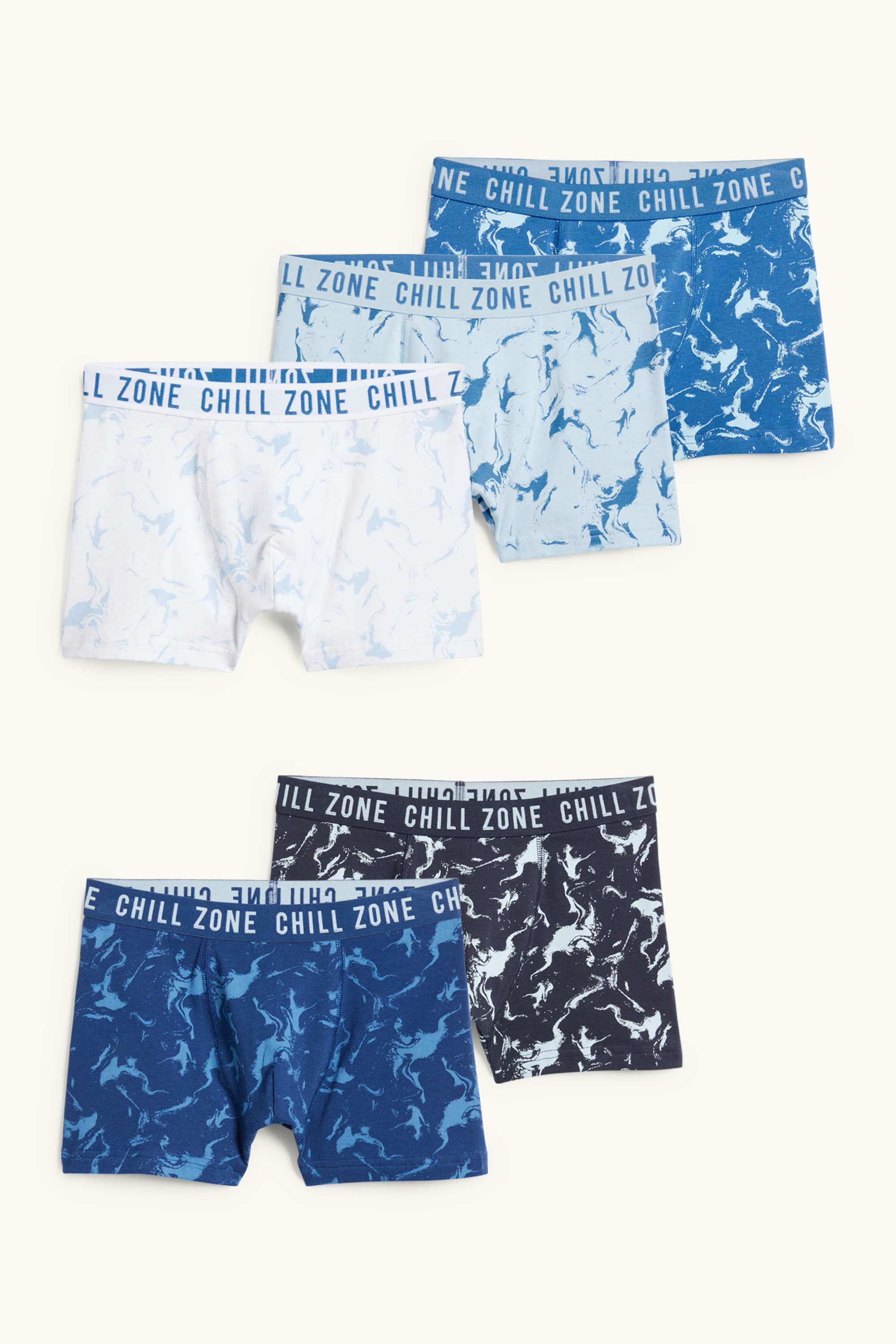 Multipack of 5 - boxer shorts - patterned light blue
