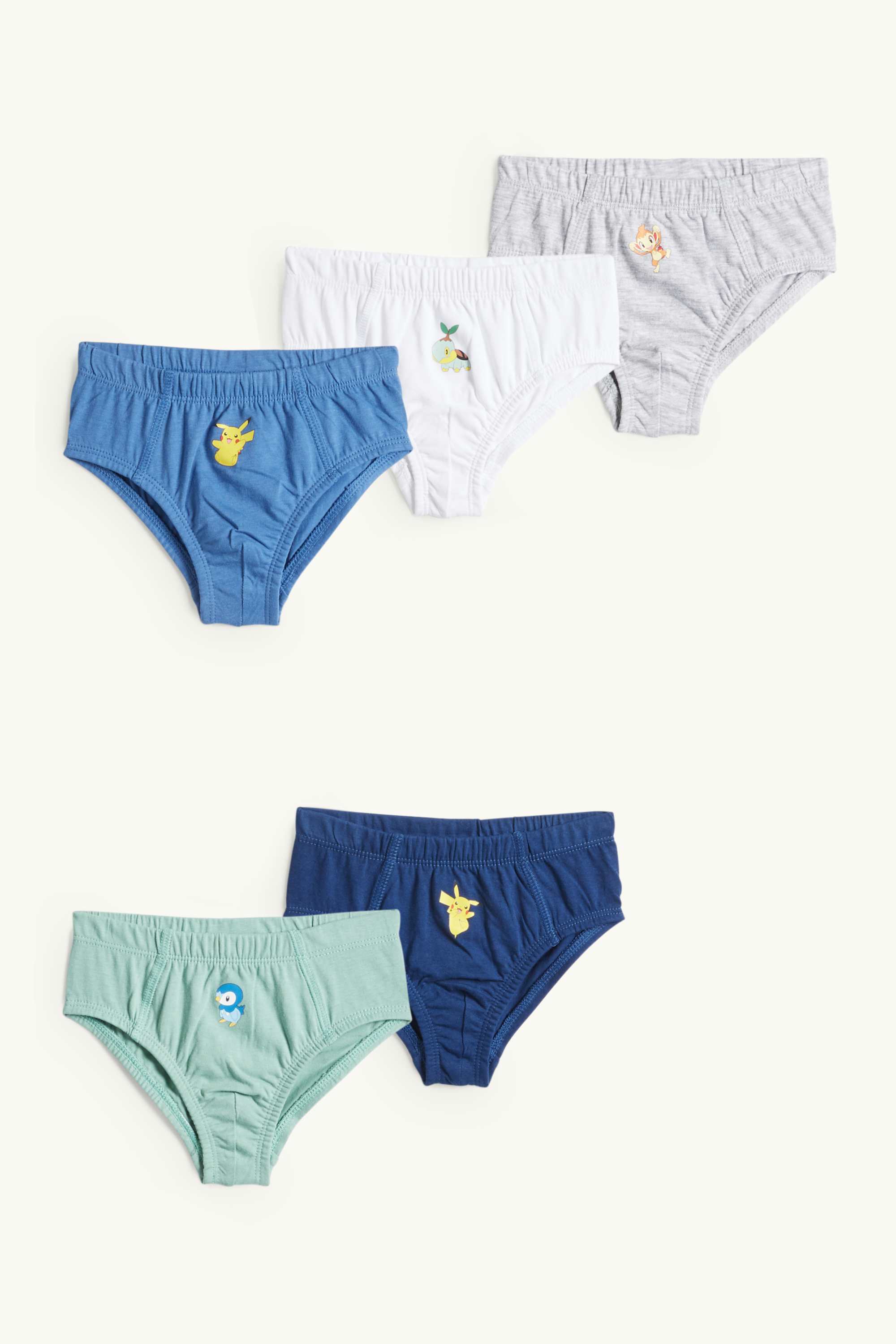 Multipack of 5 - Pokémon - briefs blue