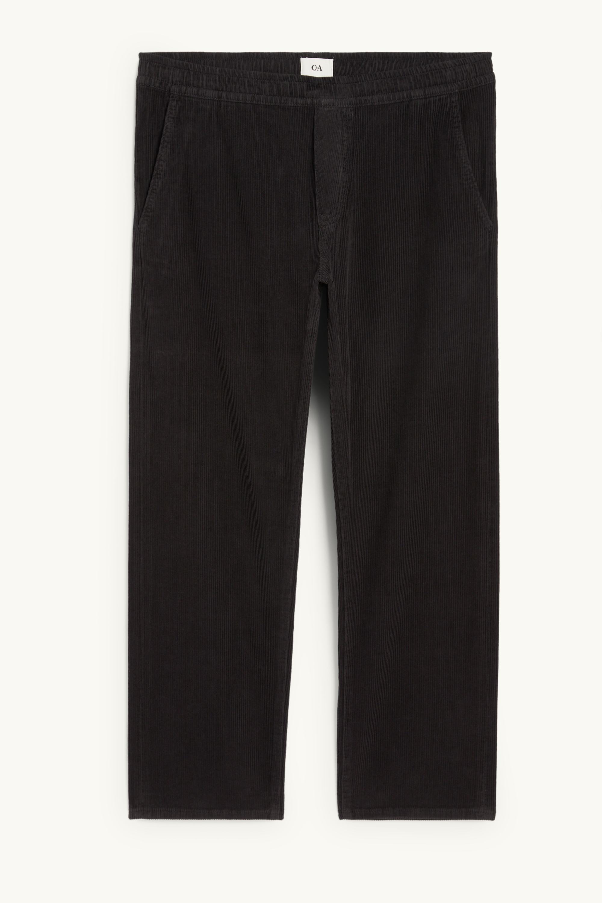 Corduroy trousers - relaxed fit black