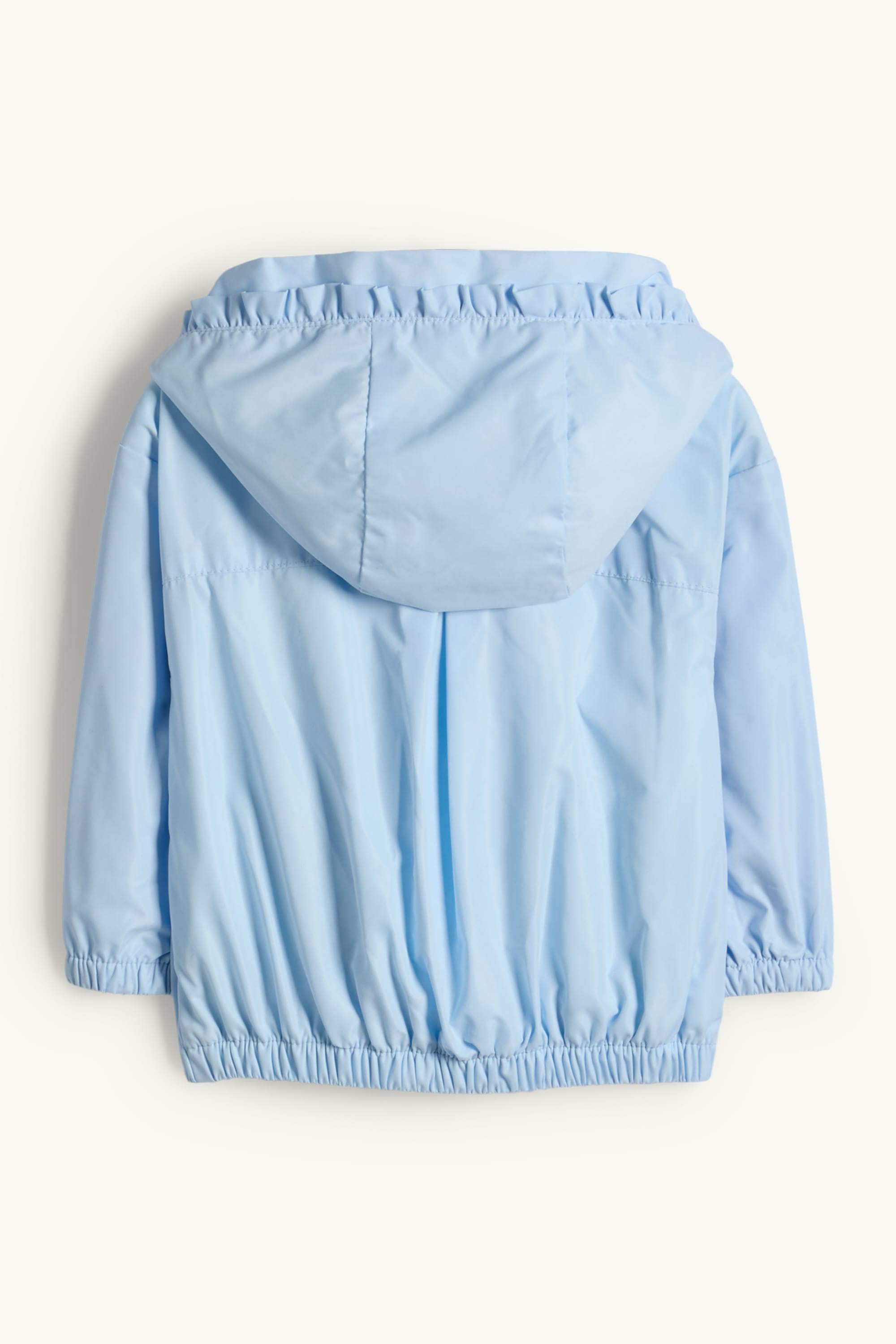 Cherry and bow - baby jacket with hood light blue