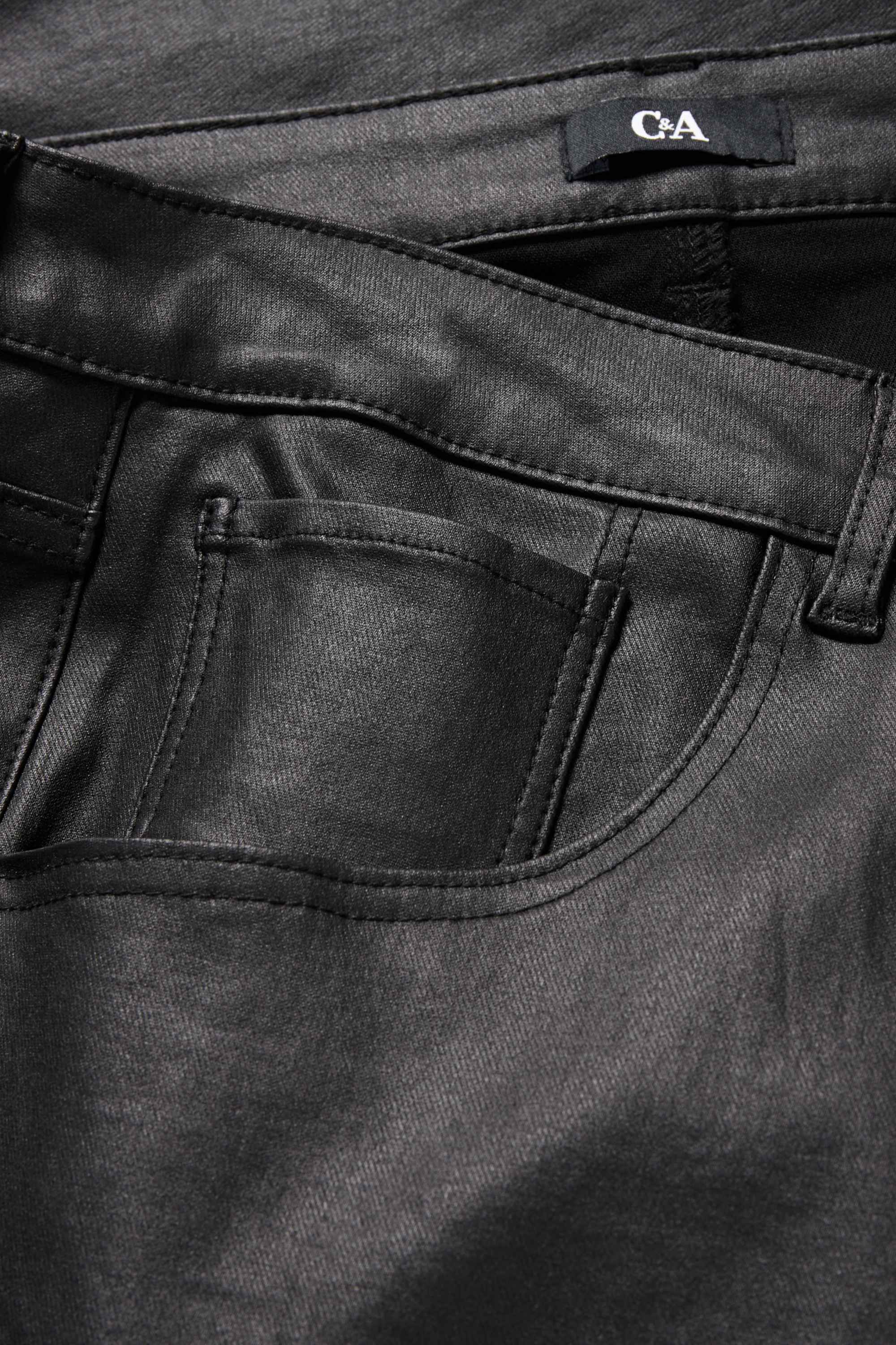 Cloth trousers - high waist - wide leg black