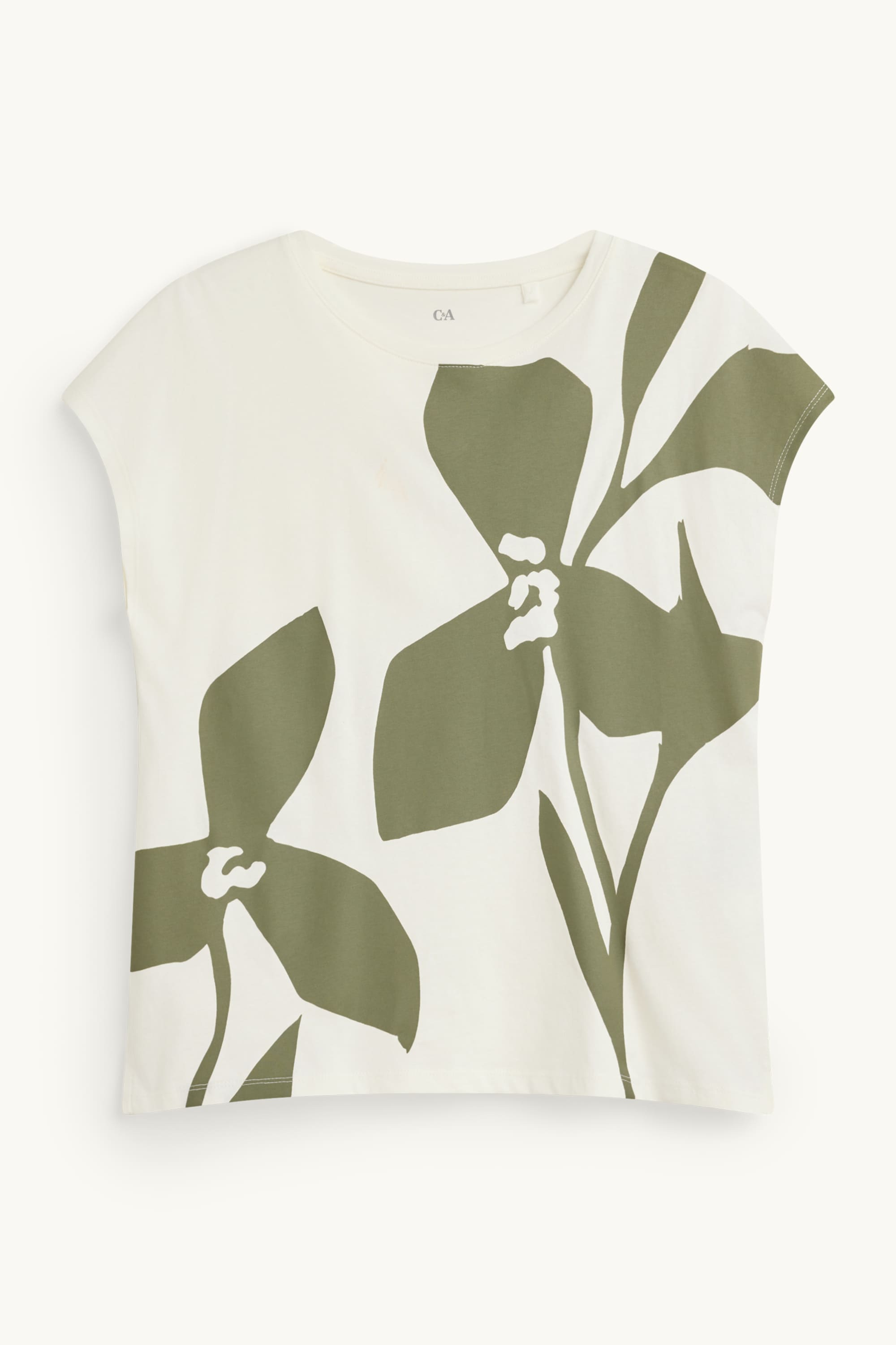 T-shirt - regular fit - floral cremewhite