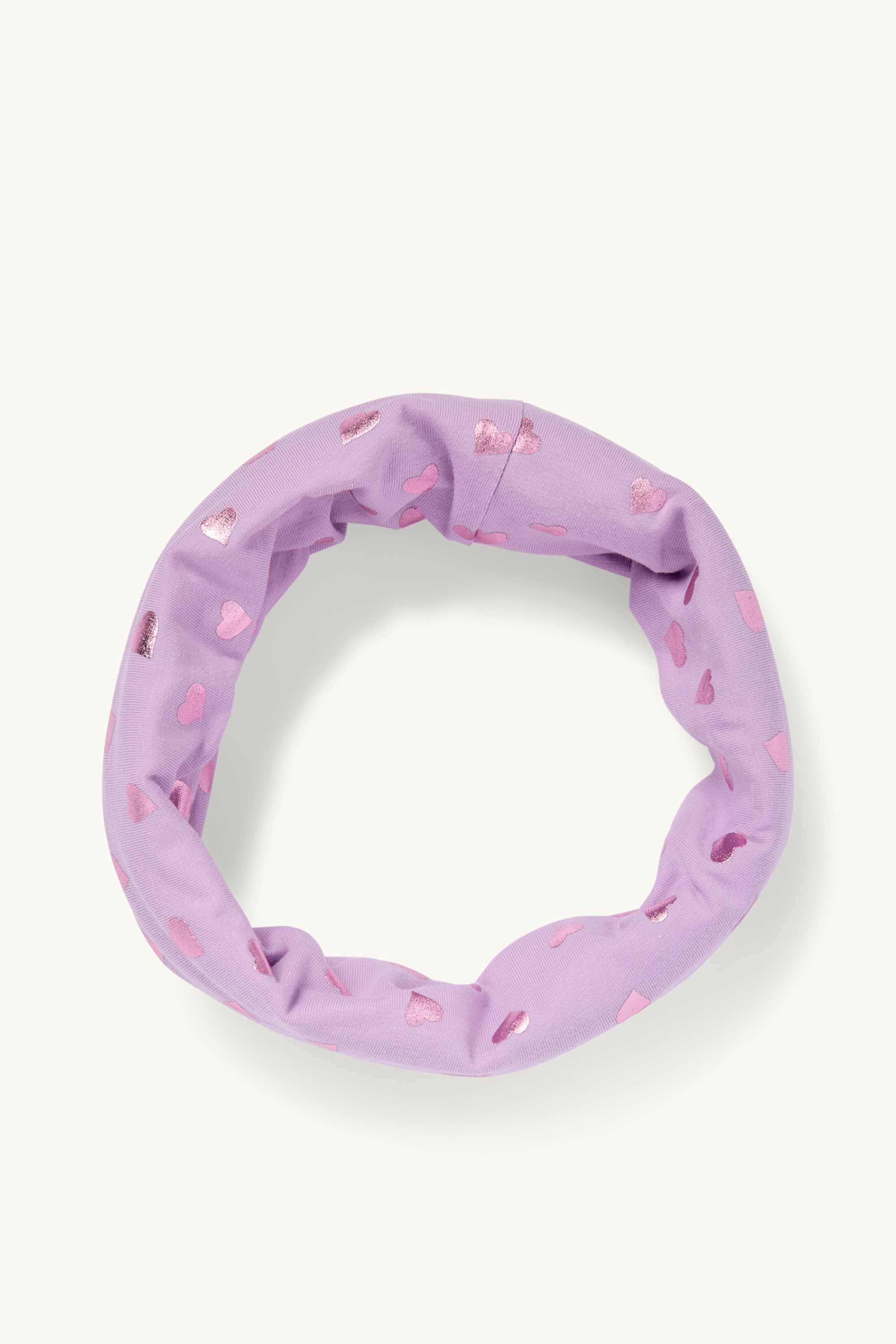 Heart - snood - shiny light violet