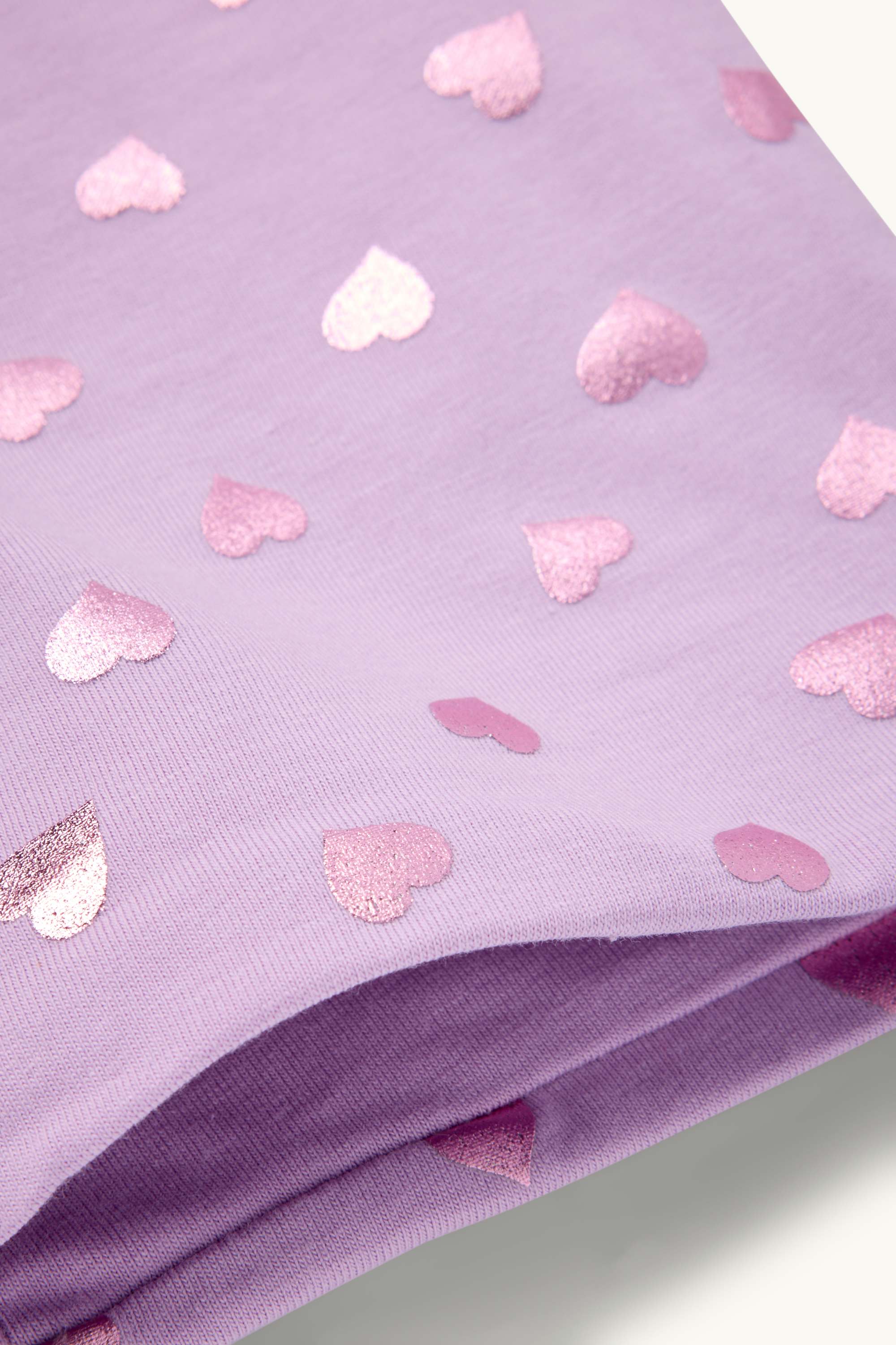 Heart - snood - shiny light violet